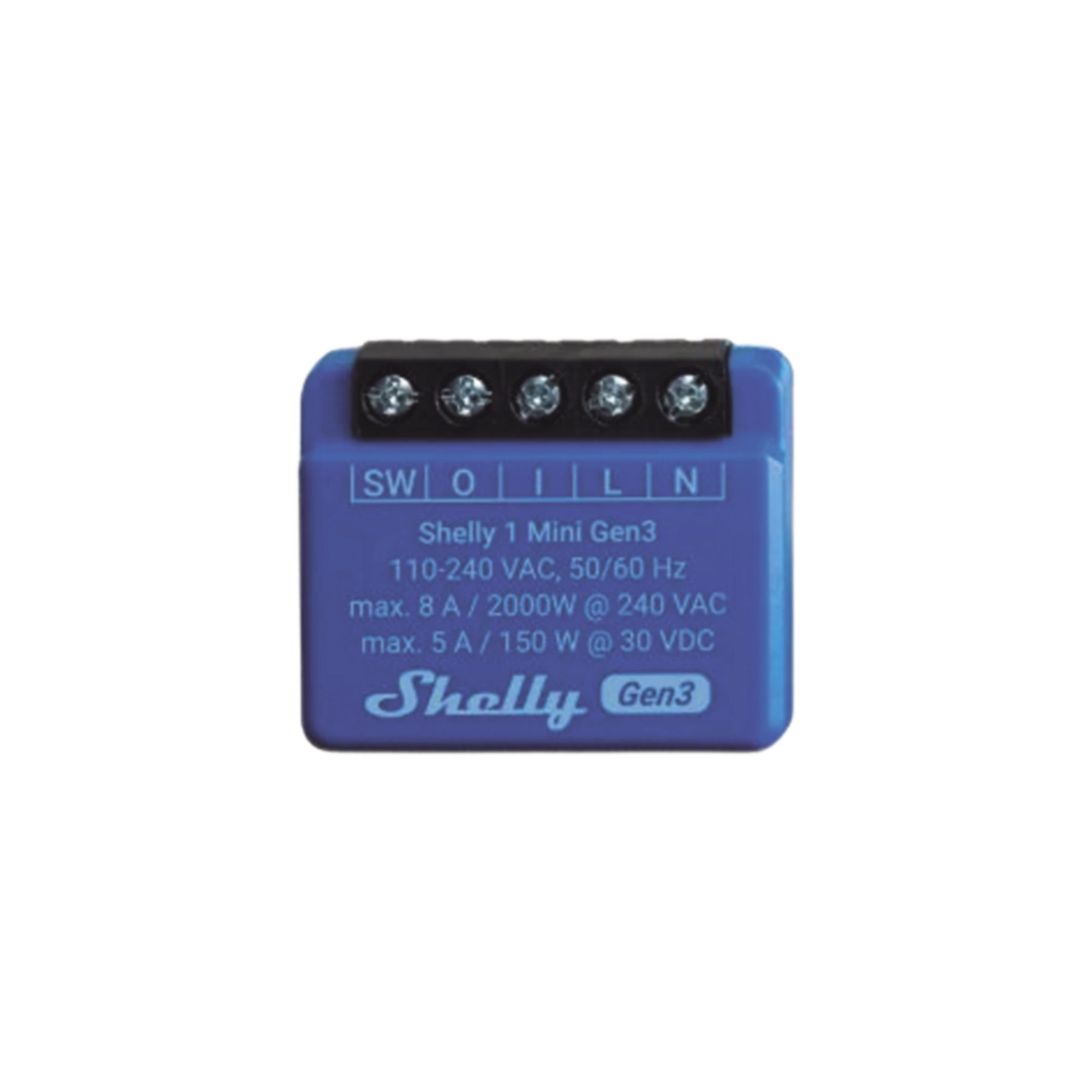 MINI INTERRUPTOR INTELIGENTE CON WI-FI, CONTACTO SECO, 1 CANAL 8A, COMPATIBLE CON ASISTENTES DE VOZ ALEXA Y GOOGLEHOME-Iluminación-SHELLY-Bsai Seguridad & Controles