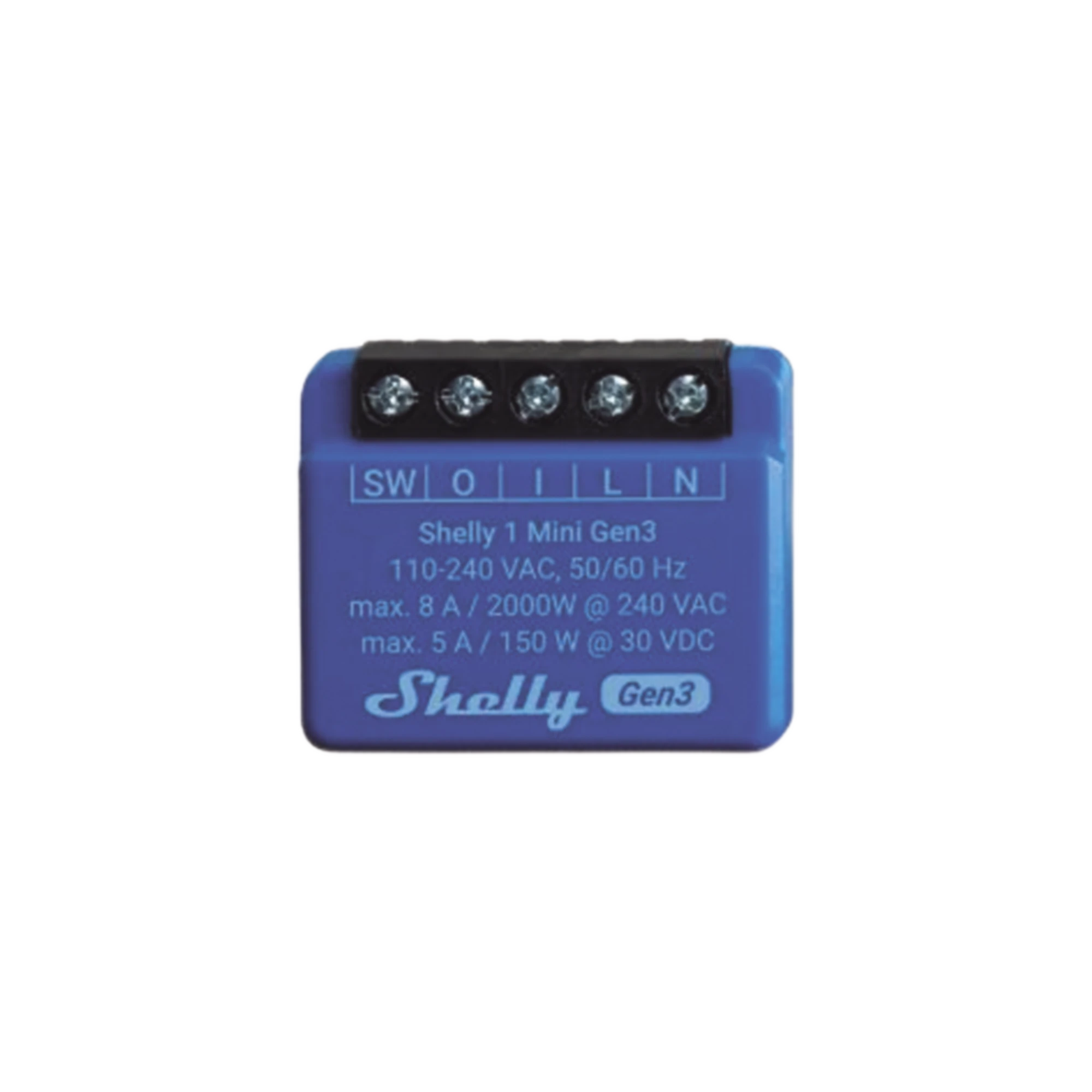 MINI INTERRUPTOR INTELIGENTE CON WI-FI, CONTACTO SECO, 1 CANAL 8A, COMPATIBLE CON ASISTENTES DE VOZ ALEXA Y GOOGLEHOME-Iluminación-SHELLY-Bsai Seguridad & Controles