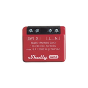 MINI INTERRUPTOR INTELIGENTE CON WI-FI, MEDICIÓN DE CONSUMO, 1 CANAL 8A, COMPATIBLE CON ASISTENTES DE VOZ ALEXA Y GOOGLEHOME-Iluminación-SHELLY-Bsai Seguridad & Controles