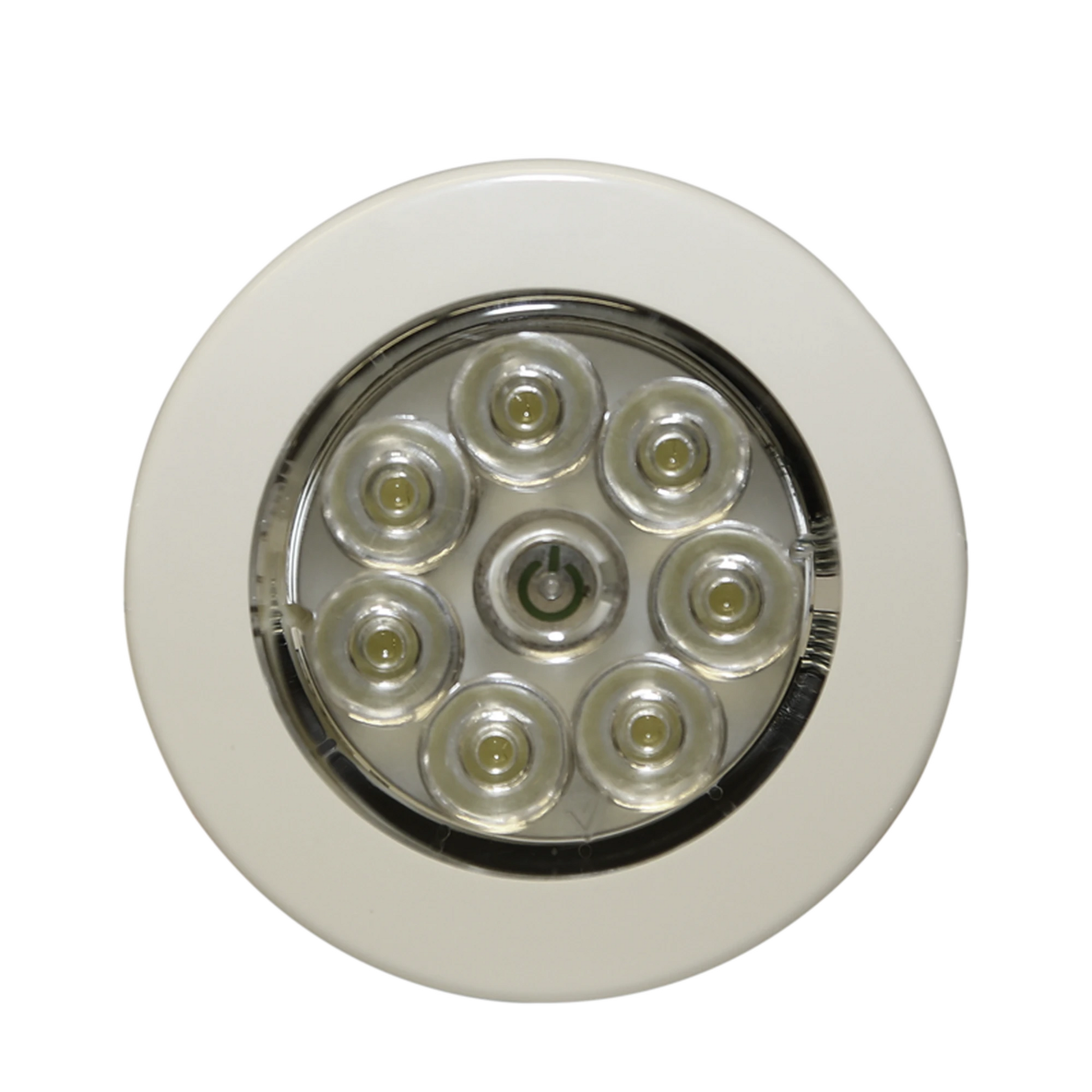 MINI LUZ DE CORTESÍA CIRCULAR CON BISEL BLANCO DE 2.8 PULGADAS, 50 LUMENES-Barras para Interior-ECCO-Bsai Seguridad & Controles