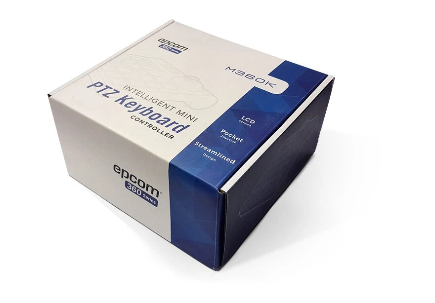 MINI TECLADO CONTROLADOR PTZ CON PANTALLA LCD Y JOYSTICK ALTAMENTE RESISTENTE-Accesorios Videovigilancia-EPCOM-Bsai Seguridad & Controles