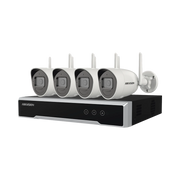 (120 METROS INALÁMBRICOS) KIT IP INALÁMBRICO 1080P / NVR 4 CANALES / 4 CÁMARAS BALA PARA EXTERIOR / 1 HDD DE 1 TB / MODO REPETIDOR-Kits Cámaras de Seguridad-HIKVISION-Bsai Seguridad & Controles