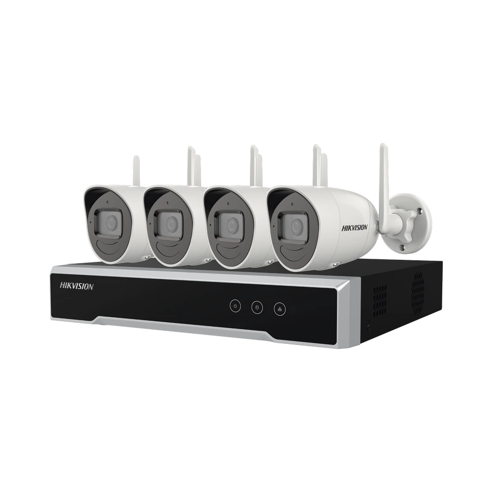 (120 METROS INALÁMBRICOS) KIT IP INALÁMBRICO 1080P / NVR 4 CANALES / 4 CÁMARAS BALA PARA EXTERIOR / 1 HDD DE 1 TB / MODO REPETIDOR-Kits Cámaras de Seguridad-HIKVISION-Bsai Seguridad & Controles