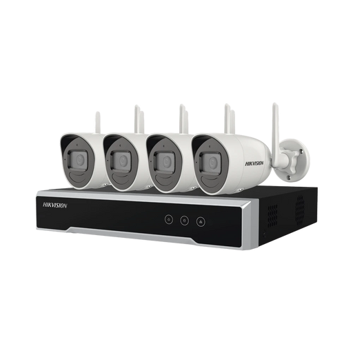 (120 METROS INALÁMBRICOS) KIT IP INALÁMBRICO 1080P / NVR 4 CANALES / 4 CÁMARAS BALA PARA EXTERIOR / 1 HDD DE 1 TB / MODO REPETIDOR-Kits Cámaras de Seguridad-HIKVISION-NK42W0H-1T(WD)(D)-Bsai Seguridad & Controles