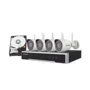 KIT IP INALÁMBRICO 4 MEGAPIXEL / NVR 4 CANALES / 4 CÁMARAS BALA PARA EXTERIOR / 1 HDD DE 1 TB / MODO REPETIDOR-Kits- Sistemas Completos-HIKVISION-Bsai Seguridad & Controles