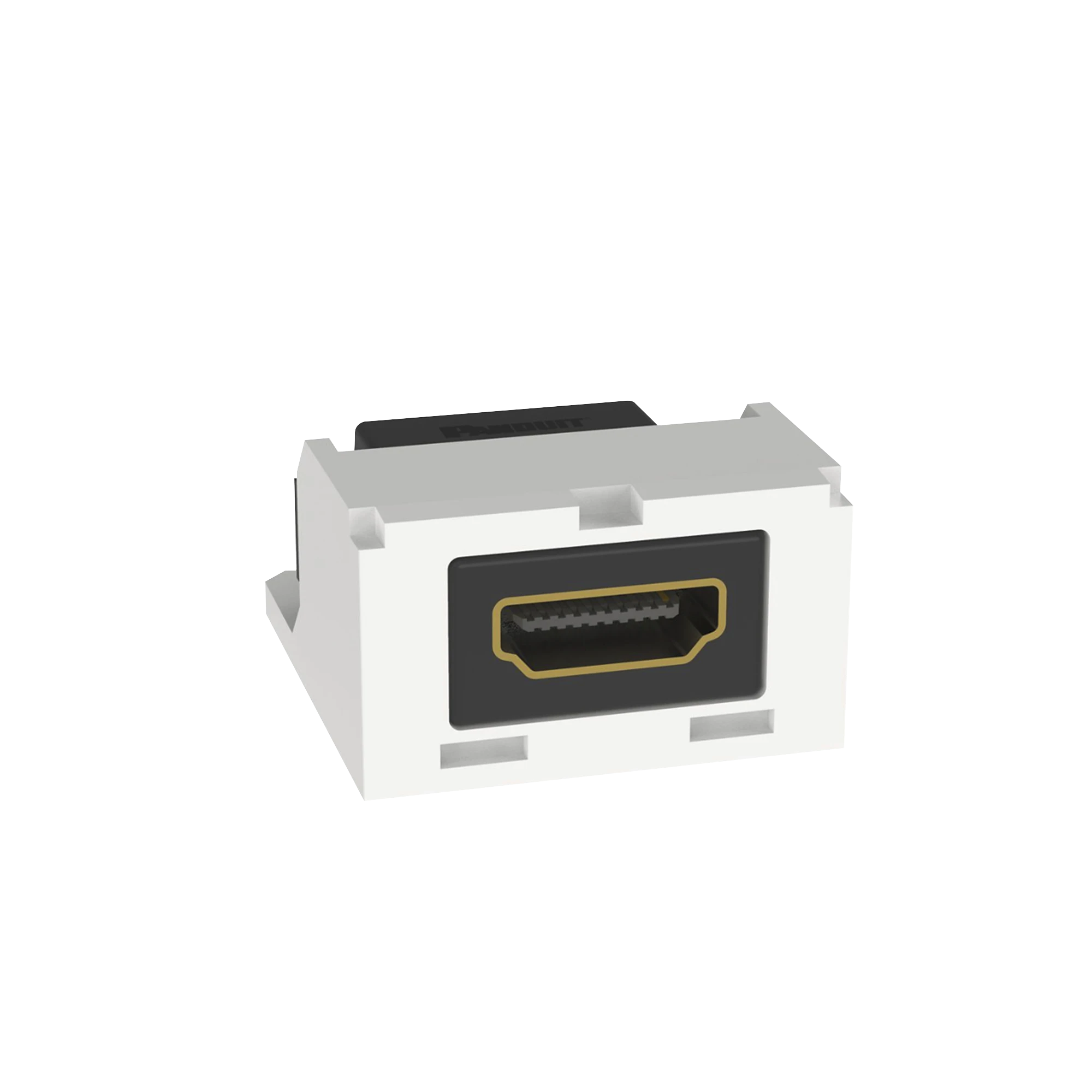 MÓDULO ACOPLADOR HDMI 2.0, HEMBRA A HEMBRA TIPO-A, CATEGORÍA 2, MINI-COM, COLOR BLANCO ARTICO-Cableado-PANDUIT-Bsai Seguridad & Controles