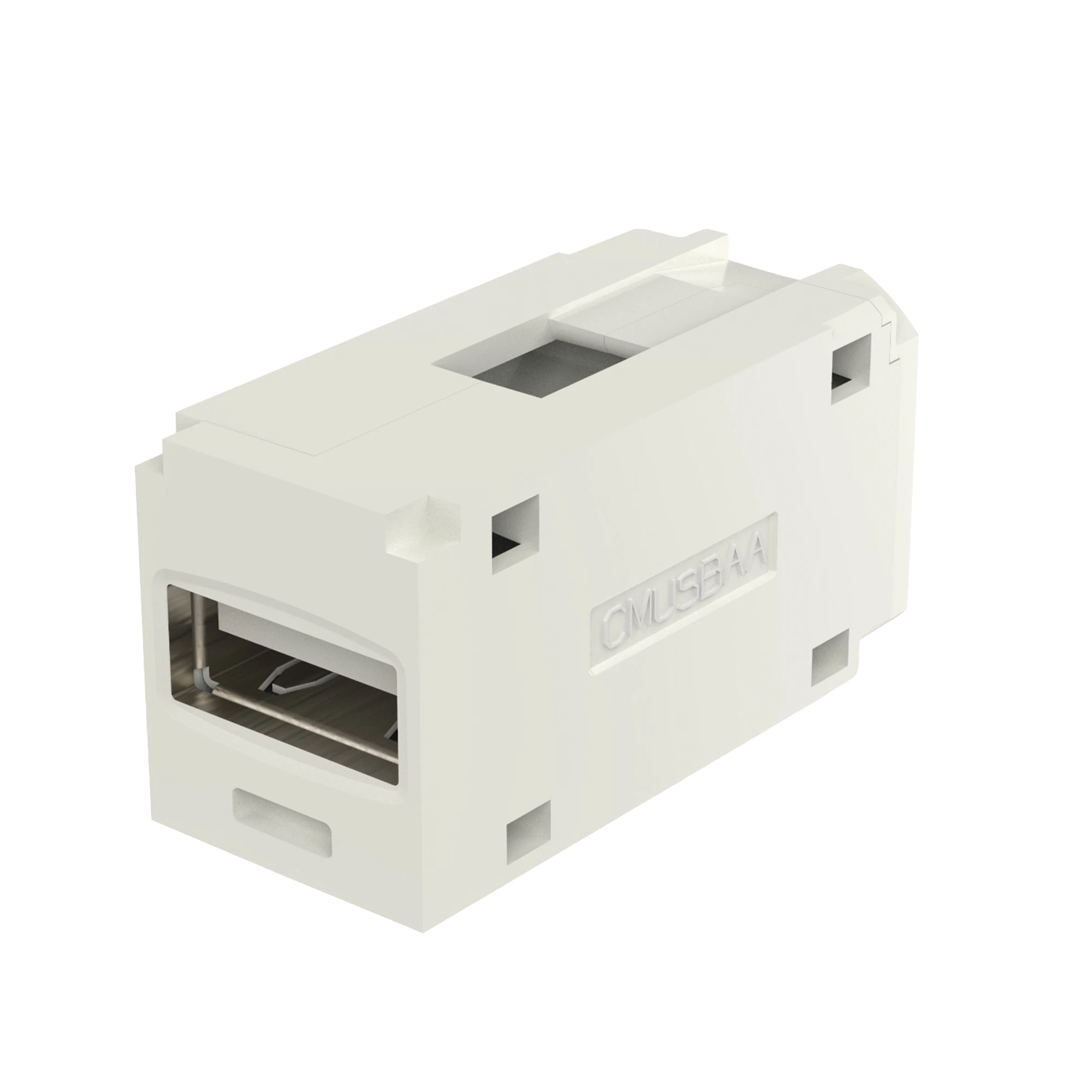MÓDULO ACOPLADOR USB 2.0, HEMBRA A HEMBRA, TIPO MINI-COM, COLOR BLANCO MATE-Cableado de Cobre-PANDUIT-Bsai Seguridad & Controles