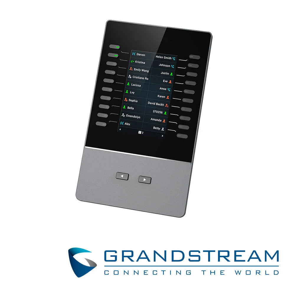 MODULO DE EXPANSION GRANDSTREAM GBX20 CON 20 BOTONES PROGRAMABLES (CADA UNO EN DUAL COLOR-LED) Y PANTALLA LCD COLOR DE 272X480, HASTA 40 MEMORIAS EN DOS PAGINAS Y HASTA 4 CONECTADOS A UN MISMO TELEFONO. COMPATIBLE CON TELEFONOS GRP2615 Y GXV3350-VoIP y Telefonía IP-GRANDSTREAM-Bsai Seguridad & Controles