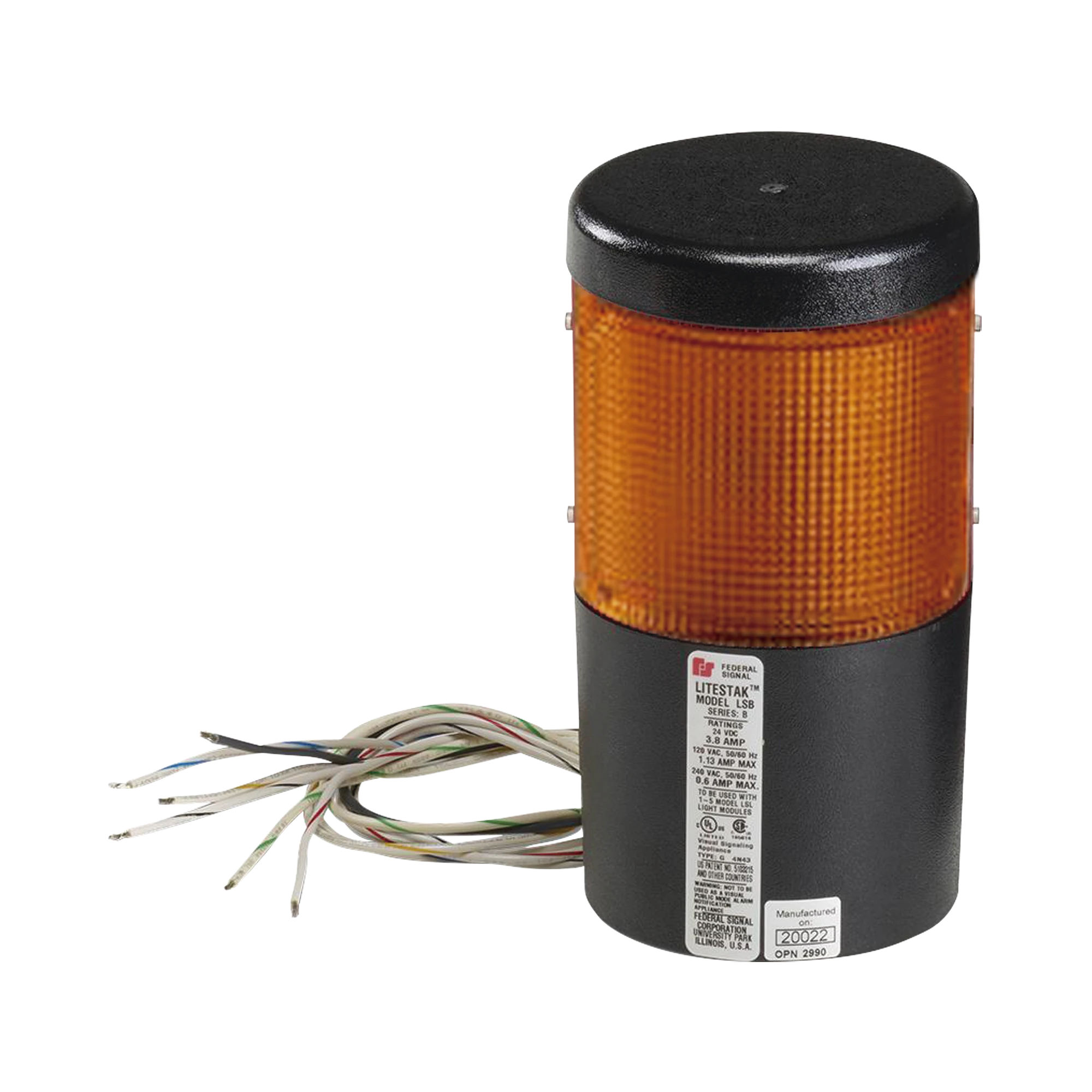 MÓDULO DE LUZ LED LITESTAK, 120VCA, AMBAR-Luces Perimetrales-FEDERAL SIGNAL INDUSTRIAL-Bsai Seguridad & Controles