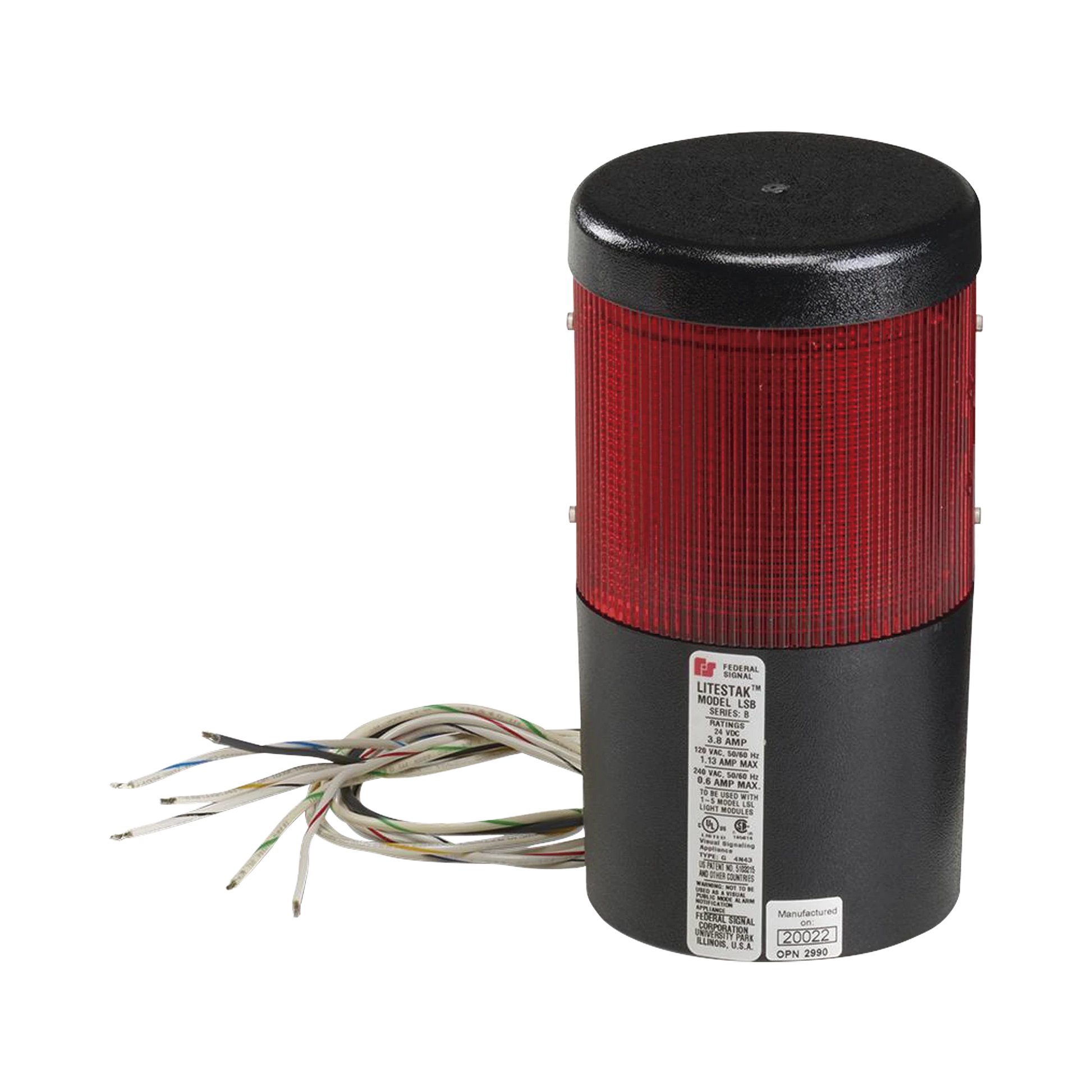 MÓDULO DE LUZ LED LITESTAK, 120VCA, ROJO-Luces Perimetrales-FEDERAL SIGNAL INDUSTRIAL-Bsai Seguridad & Controles