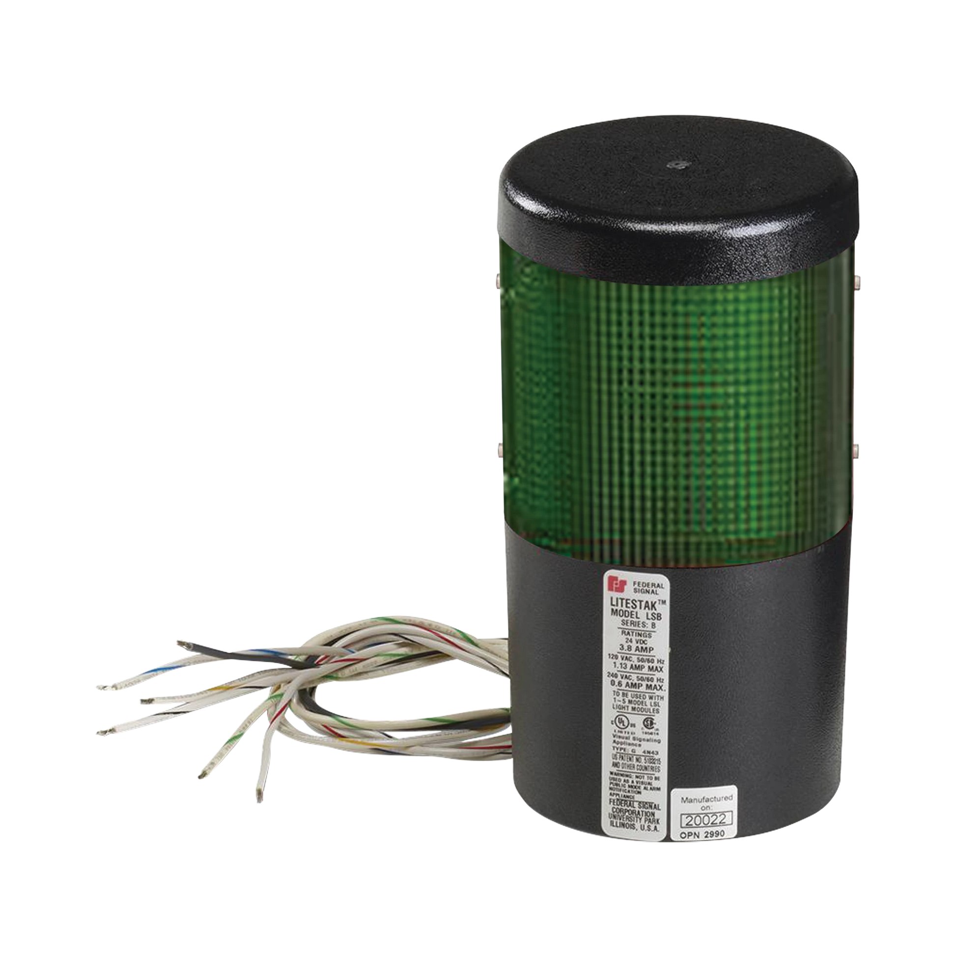 MÓDULO DE LUZ LED LITESTAK, 120VCA, VERDE-Luces Perimetrales-FEDERAL SIGNAL INDUSTRIAL-Bsai Seguridad & Controles