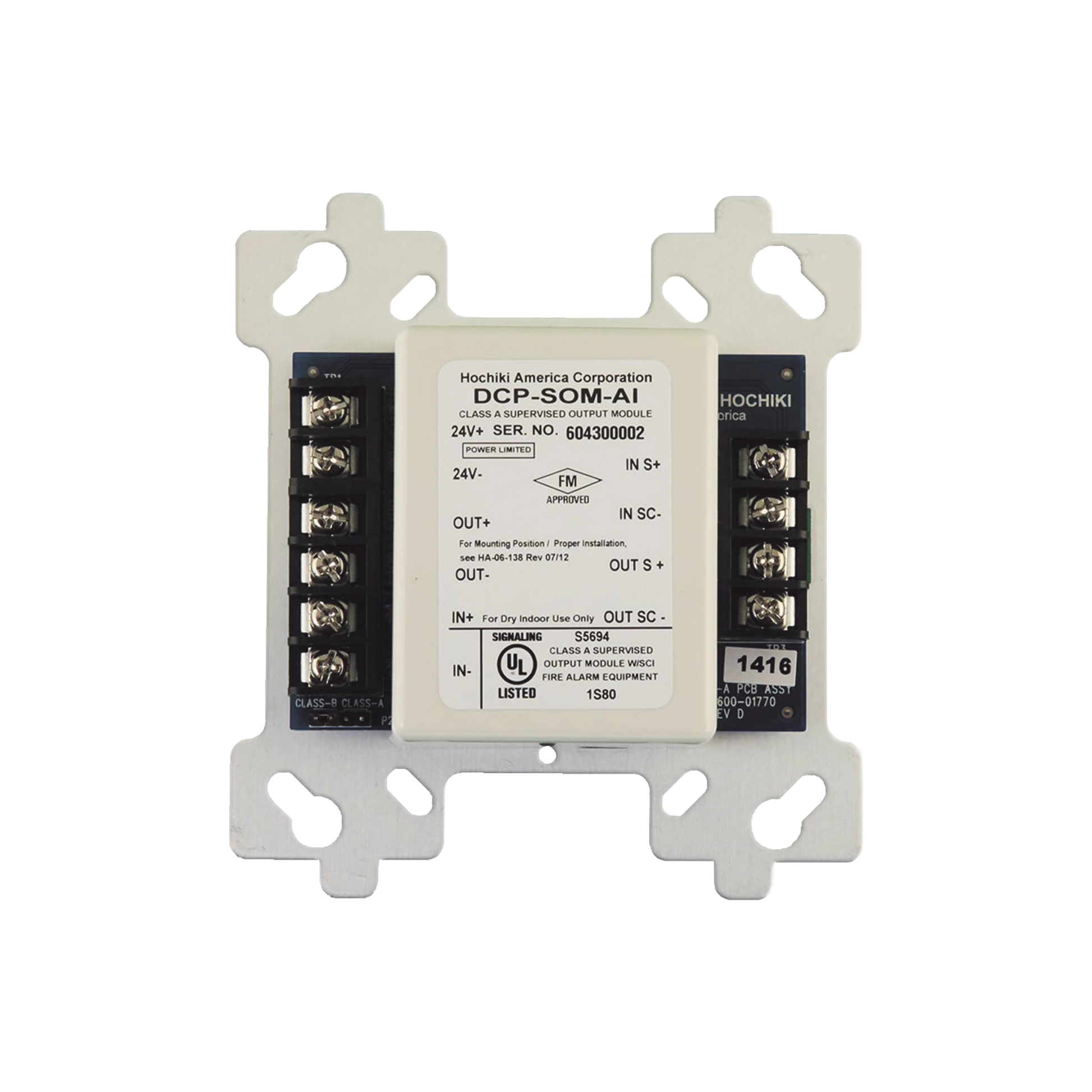 MODULO DE SALIDA SUPERVISADO CLASE A Y B, CON AISLADOR (0400-02000)-Accesorios y Dispositivos Direccionables-HOCHIKI-Bsai Seguridad & Controles