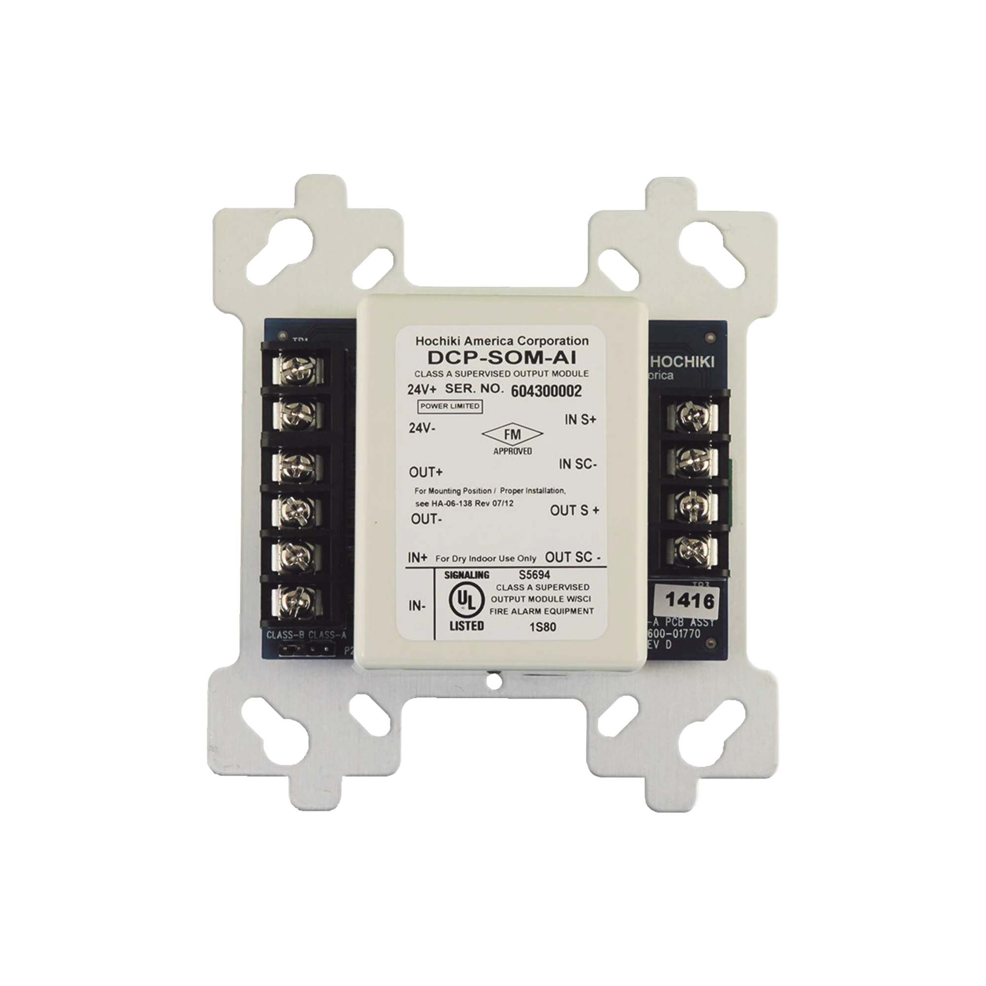 MODULO DE SALIDA SUPERVISADO CLASE A Y B, CON AISLADOR (0400-02000)-Accesorios y Dispositivos Direccionables-HOCHIKI-Bsai Seguridad & Controles