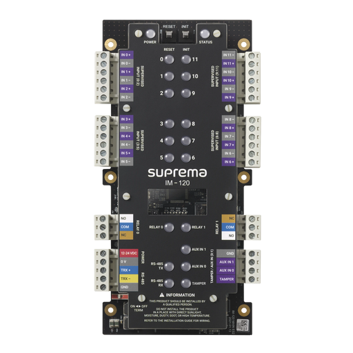 MÓDULO DE SUPERVISIÓN DE 12 ENTRADAS Y 2 SALIDAS DE RELEVADOR-Paneles de Control de Acceso-SUPREMA-IM120-Bsai Seguridad & Controles