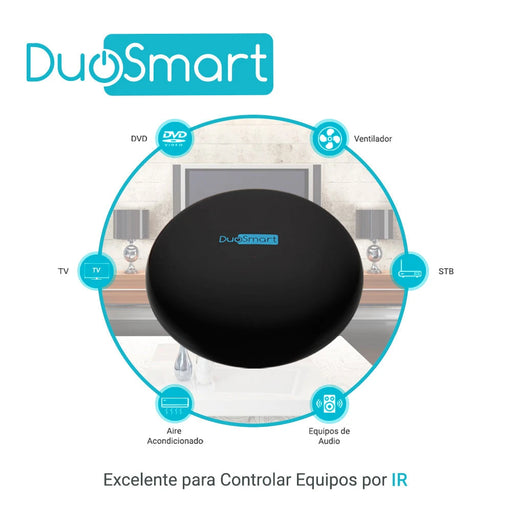 MODULO IR WIFI DUOSMART L10 CONTROLA EQUIPOS QUE USEN CONTROL REMOTO INFRARROJO CON FUNCION DE APRENDIZAJE DE CODIGOS COMPATIBLE CON APP DUOSMART-Automatizacion - Casa Inteligente-DUOSMART-L10-Bsai Seguridad & Controles