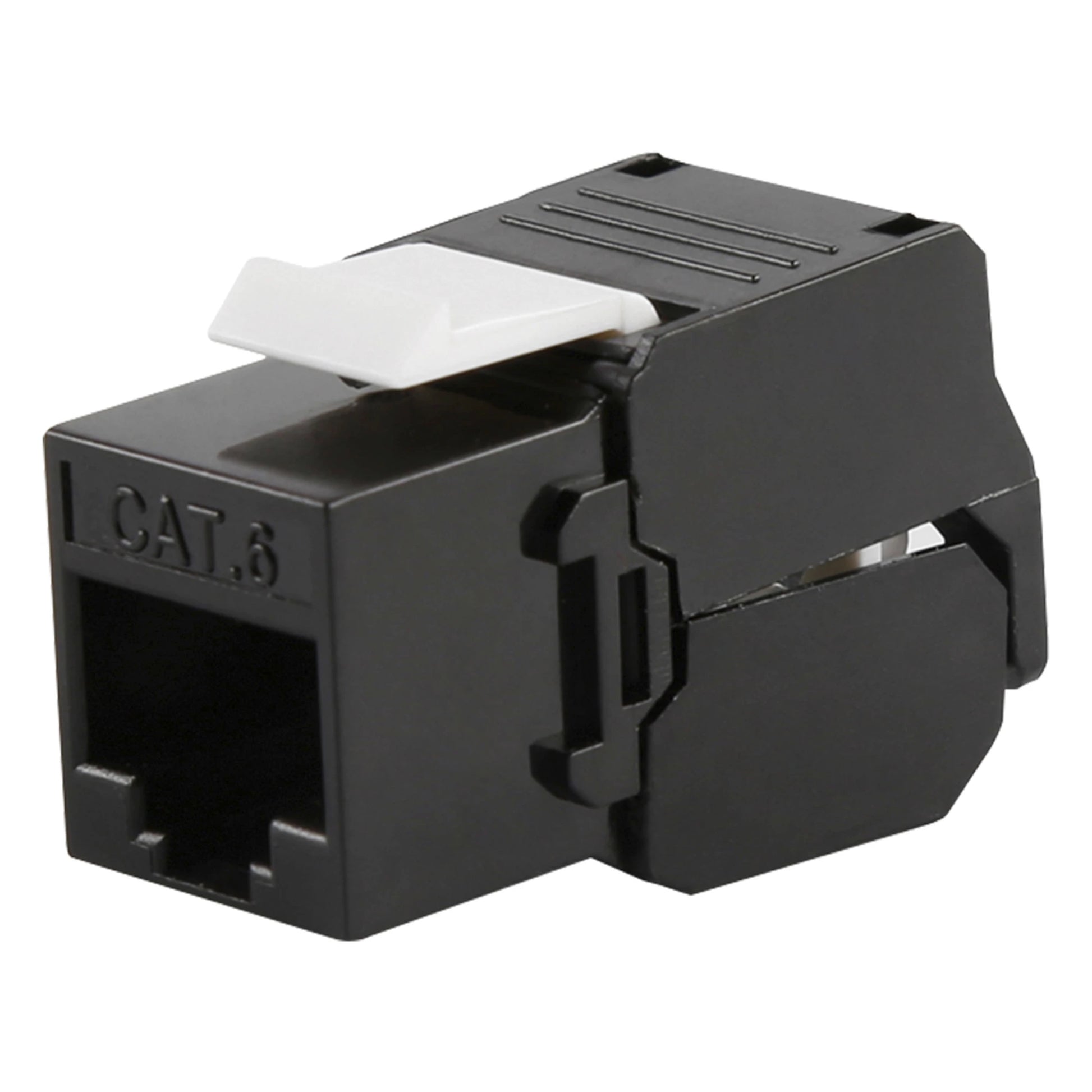 MÓDULO JACK KEYSTONE CAT6 (TOOLLESS), CON TERMINACIÓN EN ÁNGULO 180 º COLOR NEGRO, COMPATIBLE CON FACEPLATE Y PATCHPANEL LINKEDPRO-Cableado-LINKEDPRO BY EPCOM-Bsai Seguridad & Controles