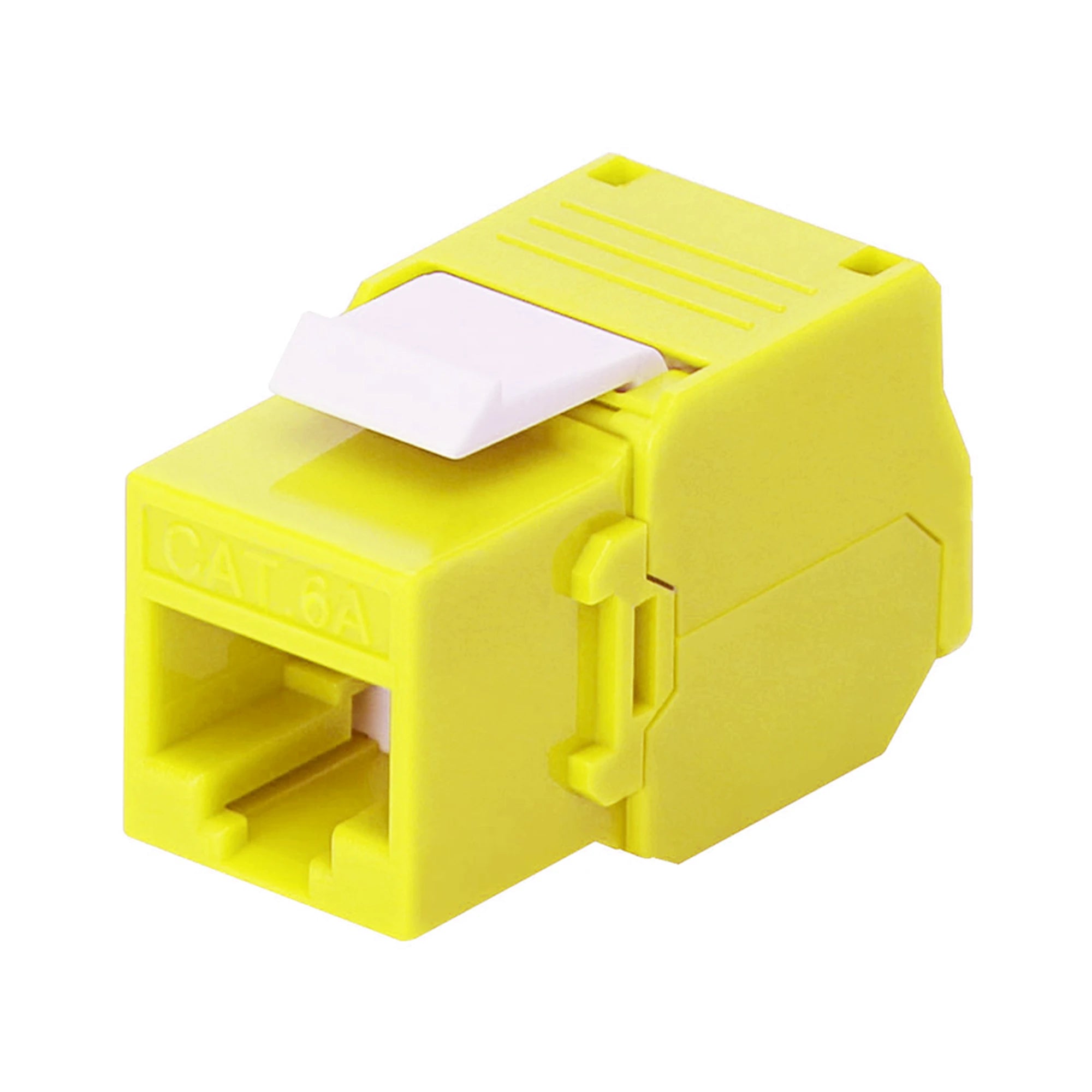 MÓDULO JACK KEYSTONE CAT6A (TOOLLESS), CON TERMINACIÓN EN ÁNGULO 180 º COLOR AMARILLO, COMPATIBLE CON FACEPLATE Y PATCHPANEL LINKEDPRO-Cableado-LINKEDPRO BY EPCOM-Bsai Seguridad & Controles