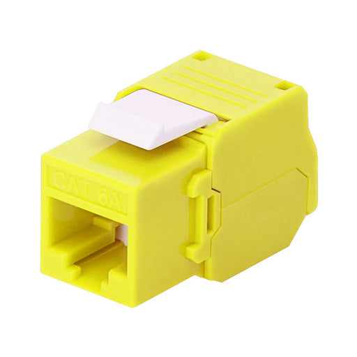 MÓDULO JACK KEYSTONE CAT6A (TOOLLESS), CON TERMINACIÓN EN ÁNGULO 180 º COLOR AMARILLO, COMPATIBLE CON FACEPLATE Y PATCHPANEL LINKEDPRO-Cableado-LINKEDPRO BY EPCOM-LPKJ6ATTYE-Bsai Seguridad & Controles