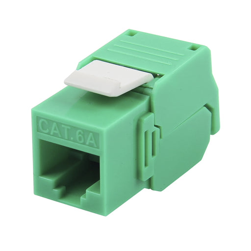 MÓDULO JACK KEYSTONE CAT6A (TOOLLESS), CON TERMINACIÓN EN ÁNGULO 180 º COLOR VERDE, COMPATIBLE CON FACEPLATE Y PATCHPANEL LINKEDPRO-Cableado-LINKEDPRO BY EPCOM-LPKJ6ATTGR-Bsai Seguridad & Controles