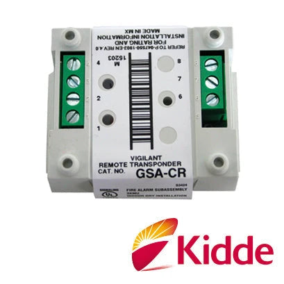 MODULO RELEVADOR VIGILANT GSA-CR CON DIRECCION ELECTRONICA (SIN SWITCHES) CONTACTOS DE SALIDA NORMALMENTE ABIERTO Y NORMALMENTE CERRADO, SE INTEGRA POR MEDIO DE LOS LAZOS DE COMUNICACION SLC A LOS PANELES VS1 Y VS4 DE KIDDE, LISTADO UL, ULC, CSFM, MEA-Detectores / Sensores-KIDDE-VIGILANT GSA-CR-Bsai Seguridad & Controles