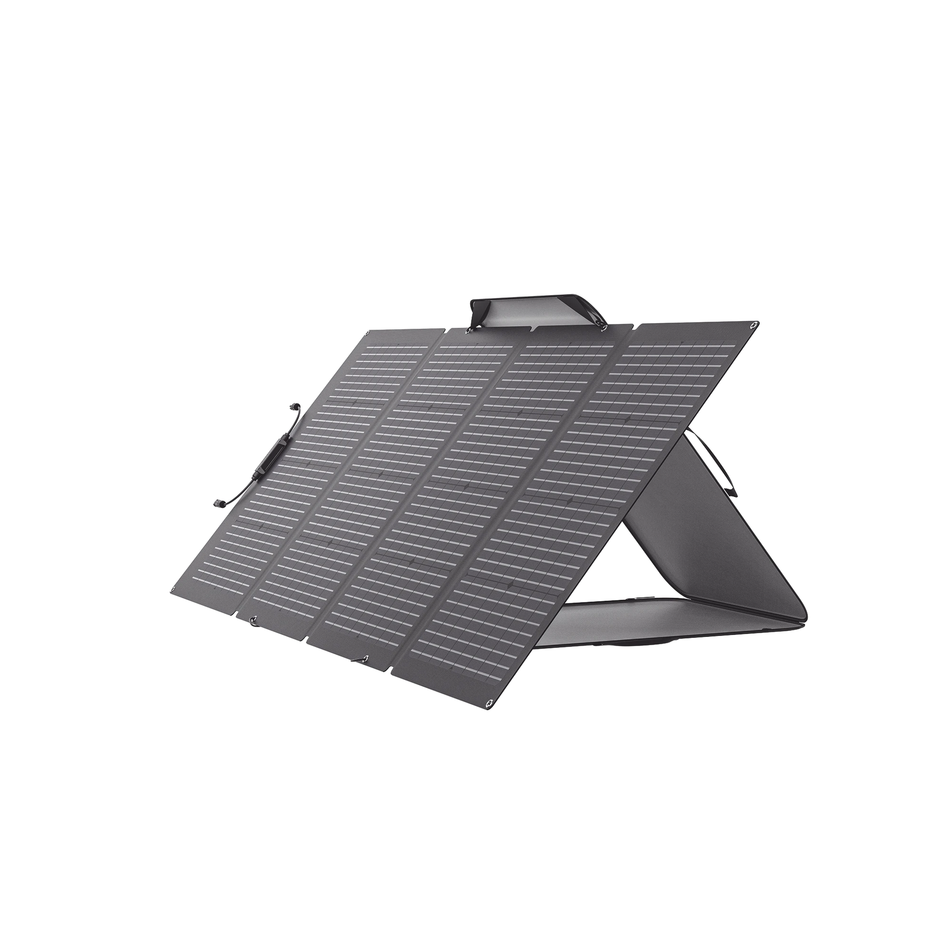 MÓDULO SOLAR BIFACIAL, PORTÁTIL Y FLEXIBLE DE 220W RECOMENDADO PARA ESTACIONES PORTÁTILES EFD330, EFD350 Ó EFD500 / AJUSTE DE ÁNGULO / CARGA EFICIENTE / INCLUYE CABLE XT60 A MC4-Respaldo de Energía-ECOFLOW-Bsai Seguridad & Controles
