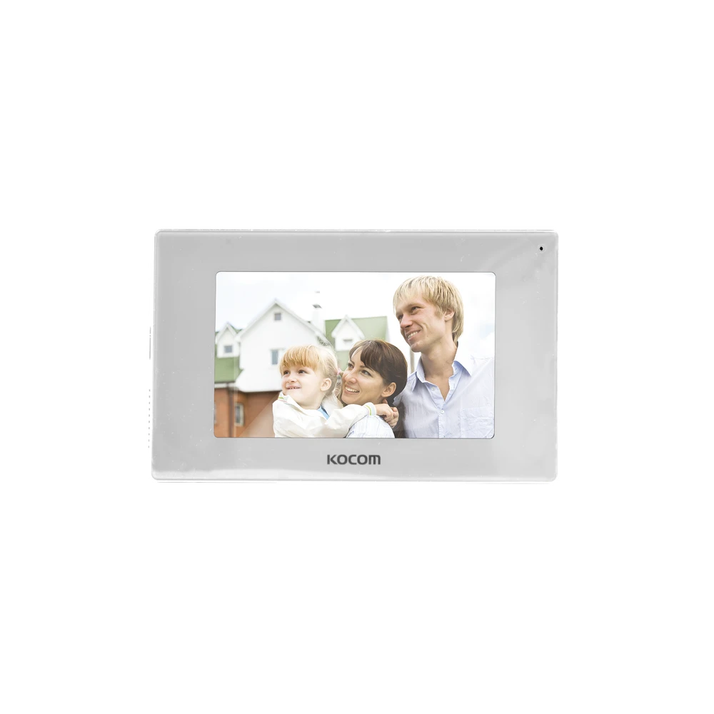 MONITOR 7" COLOR BLANCO, ALTA DEFINICIÓN (HD),TIPO ESPEJO, CON ENTRADA MICROSD PARA GRABACIÓN-Porteros-KOCOM-Bsai Seguridad & Controles