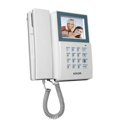 MONITOR ADICIONAL CON AURICULAR Y FUNCION DE TELEFONO INTEGRADO, MONITOR A COLOR 4"-Porteros-KOCOM-KCV-340-M-Bsai Seguridad & Controles