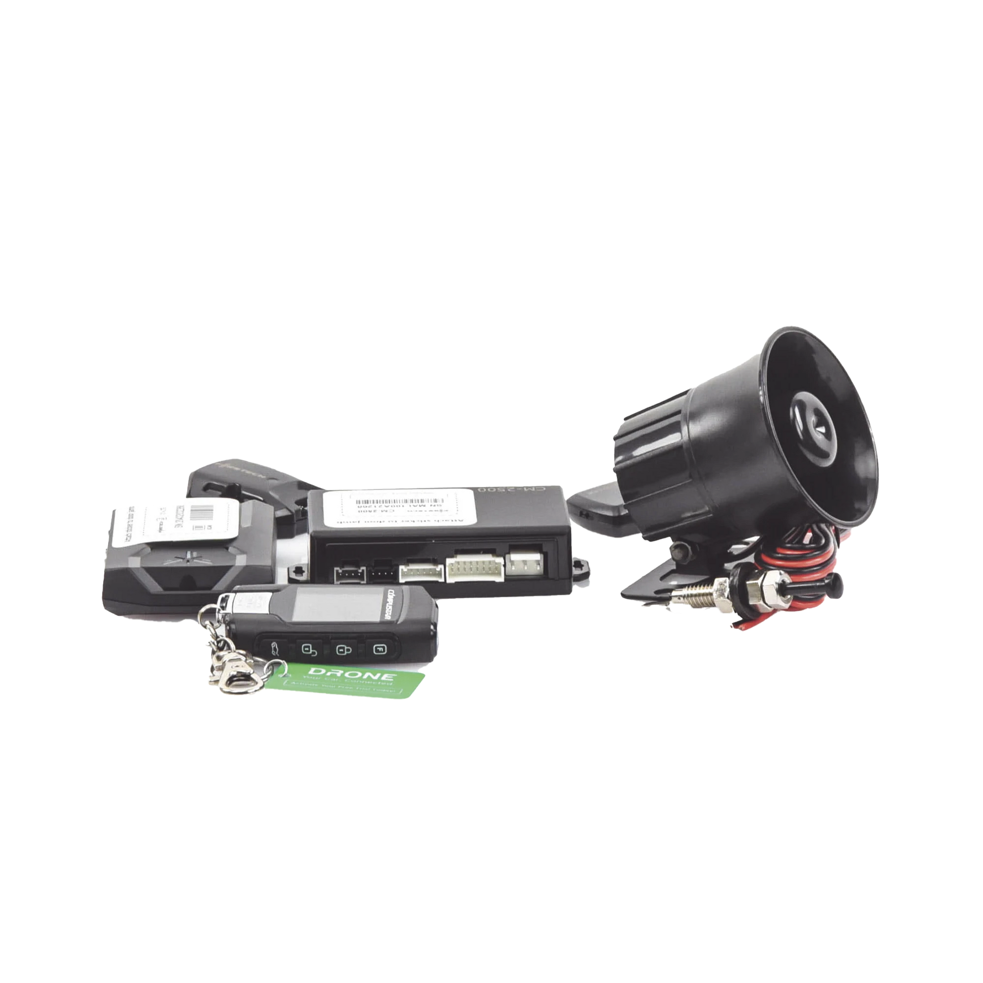 (MONITOREO EN APP) KIT DE ALARMA VEHICULAR PROFESIONAL DE 2 VÍAS Y CONTROL LCD CON MODULO CM2500 INCLUYE GPS X1-MAX LTE-IoT, GPS y Telemática-COMPUSTAR-Bsai Seguridad & Controles