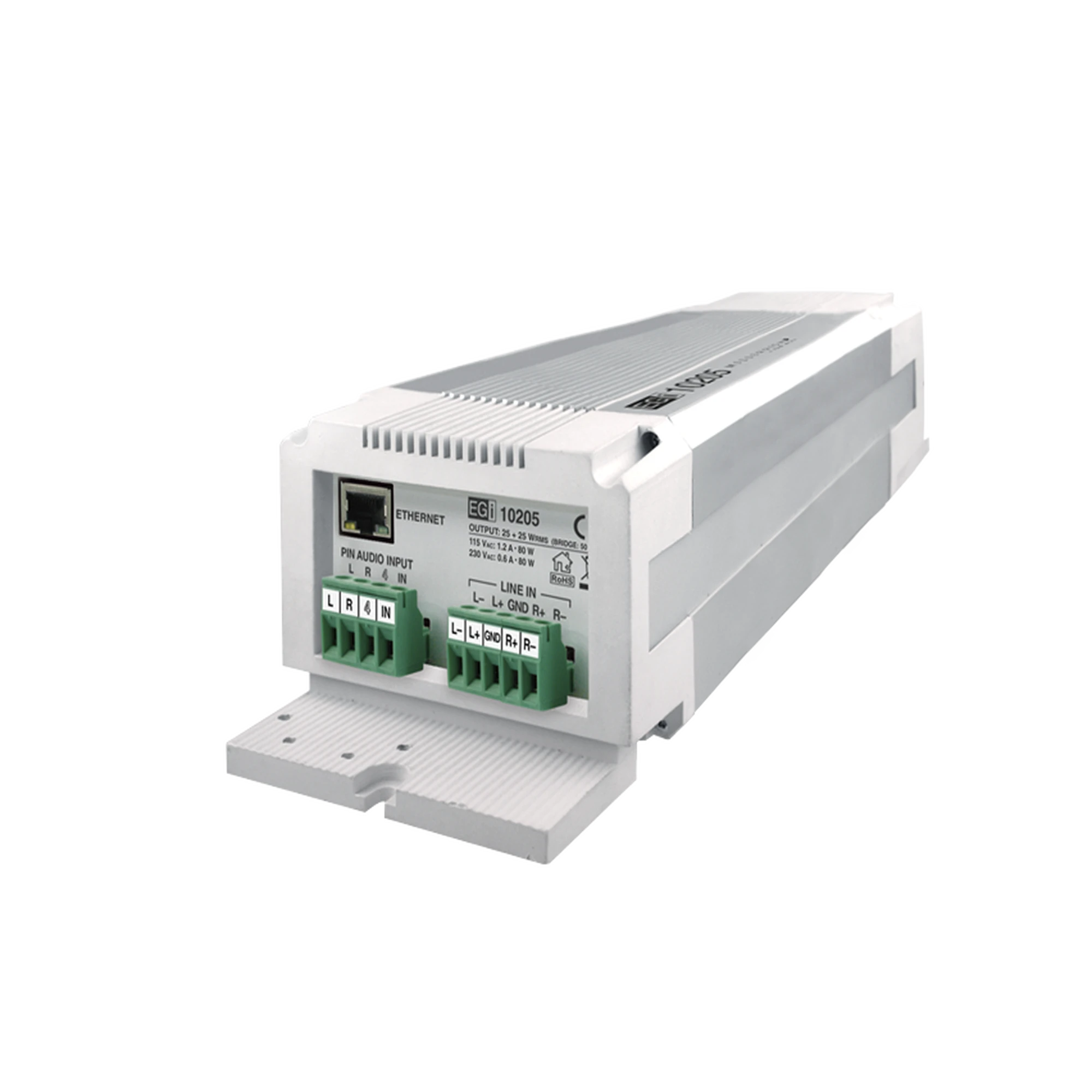 ETAPA DE POTENCIA DE AUDIO IP 2X25W O 1X50W EN FORMATO CARRIL DIN ESTÉREO/MONO-VoIP - Telefonía IP - Videoconferencia-EGI AUDIO SOLUTIONS-Bsai Seguridad & Controles