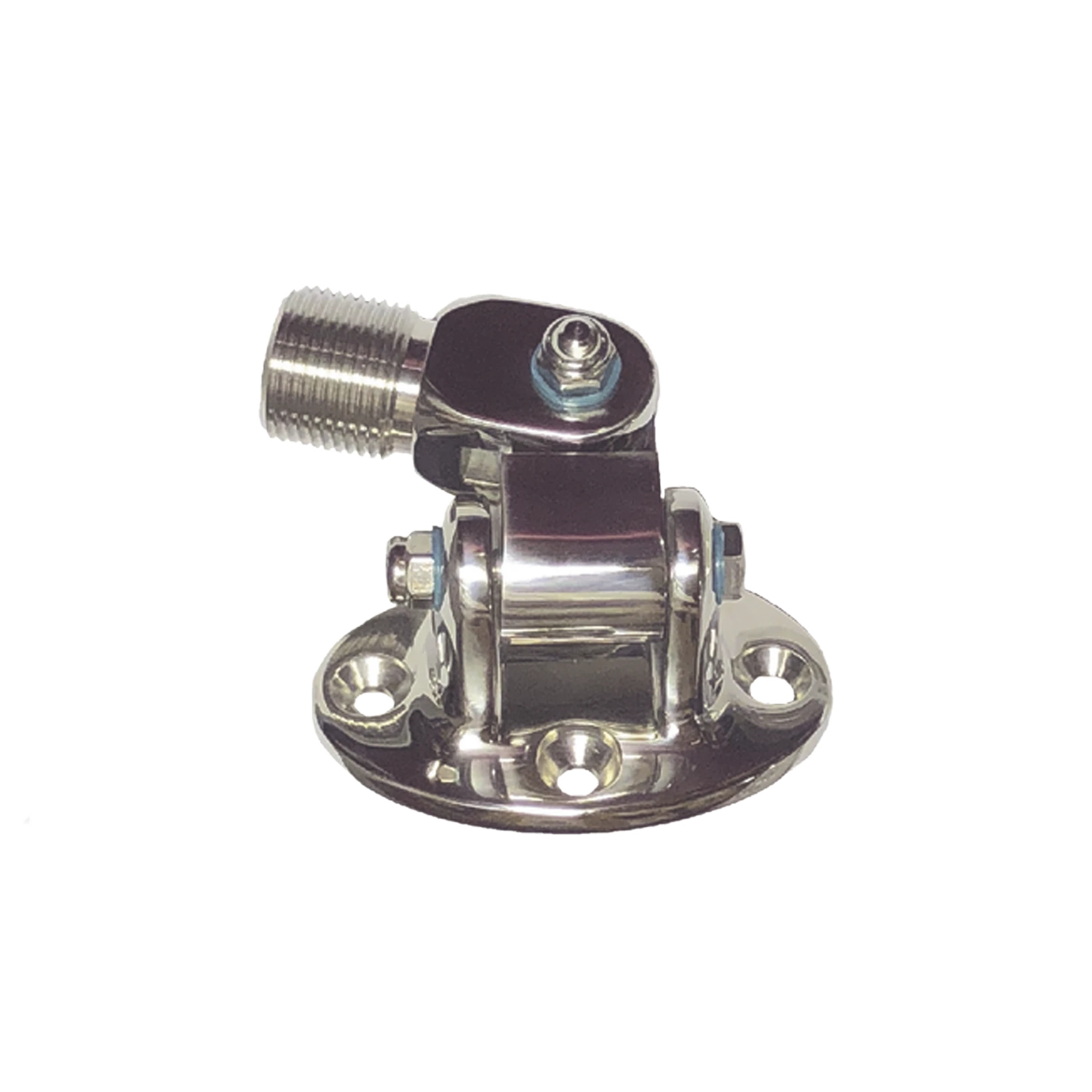 MONTAJE DE ACERO INOXIDABLE OVALADO, CON ROSCA ESTÁNDAR 1 X 14 HILOS-Antenas-GEMECO-Bsai Seguridad & Controles