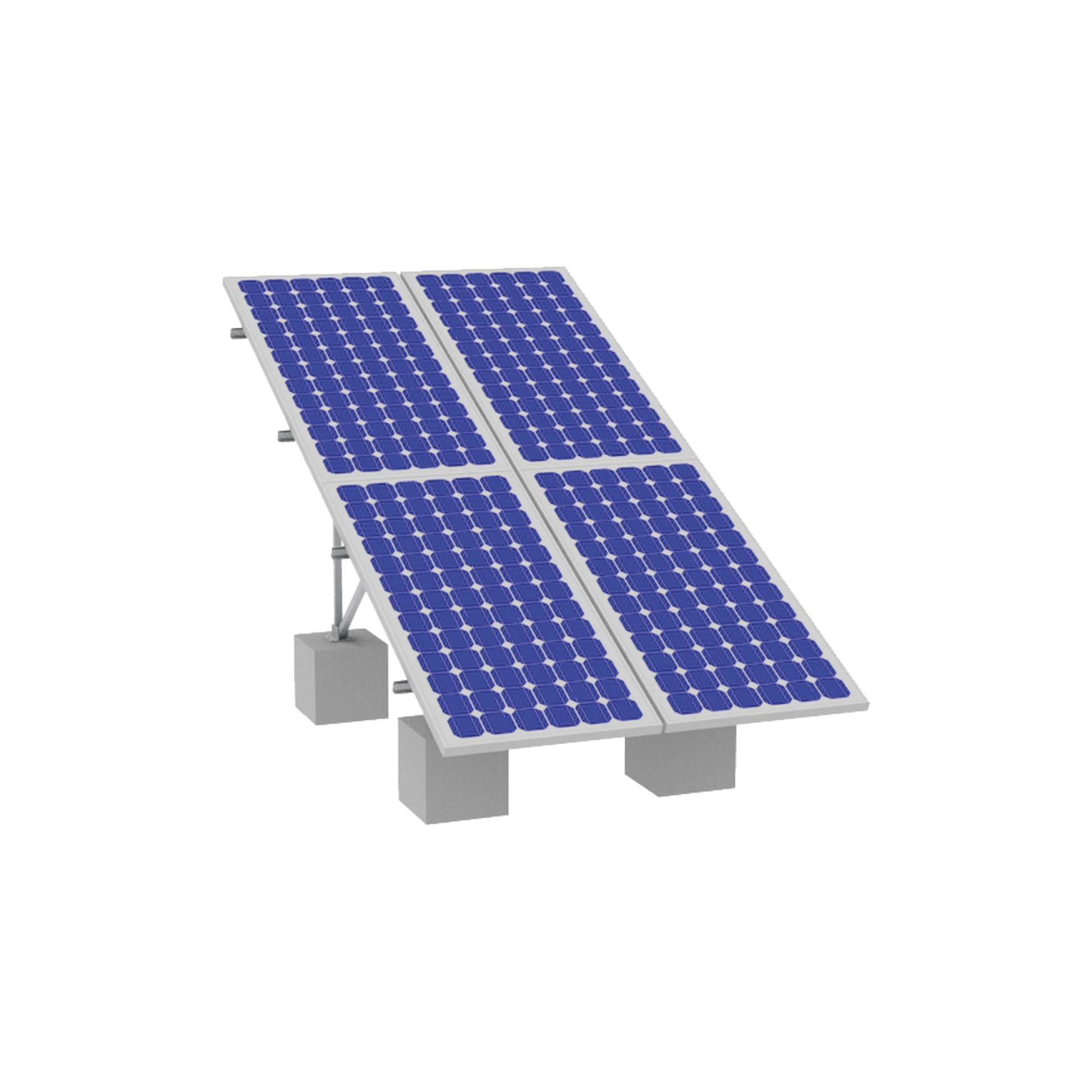 MONTAJE DE ALUMINIO EN TECHO O PISO DE CONCRETO PARA ARREGLO 2 X 2 MÓDULOS FOTOVOLTÁICOS DE 40MM DE ESPESOR-Montajes para Paneles-EPCOM POWERLINE-Bsai Seguridad & Controles