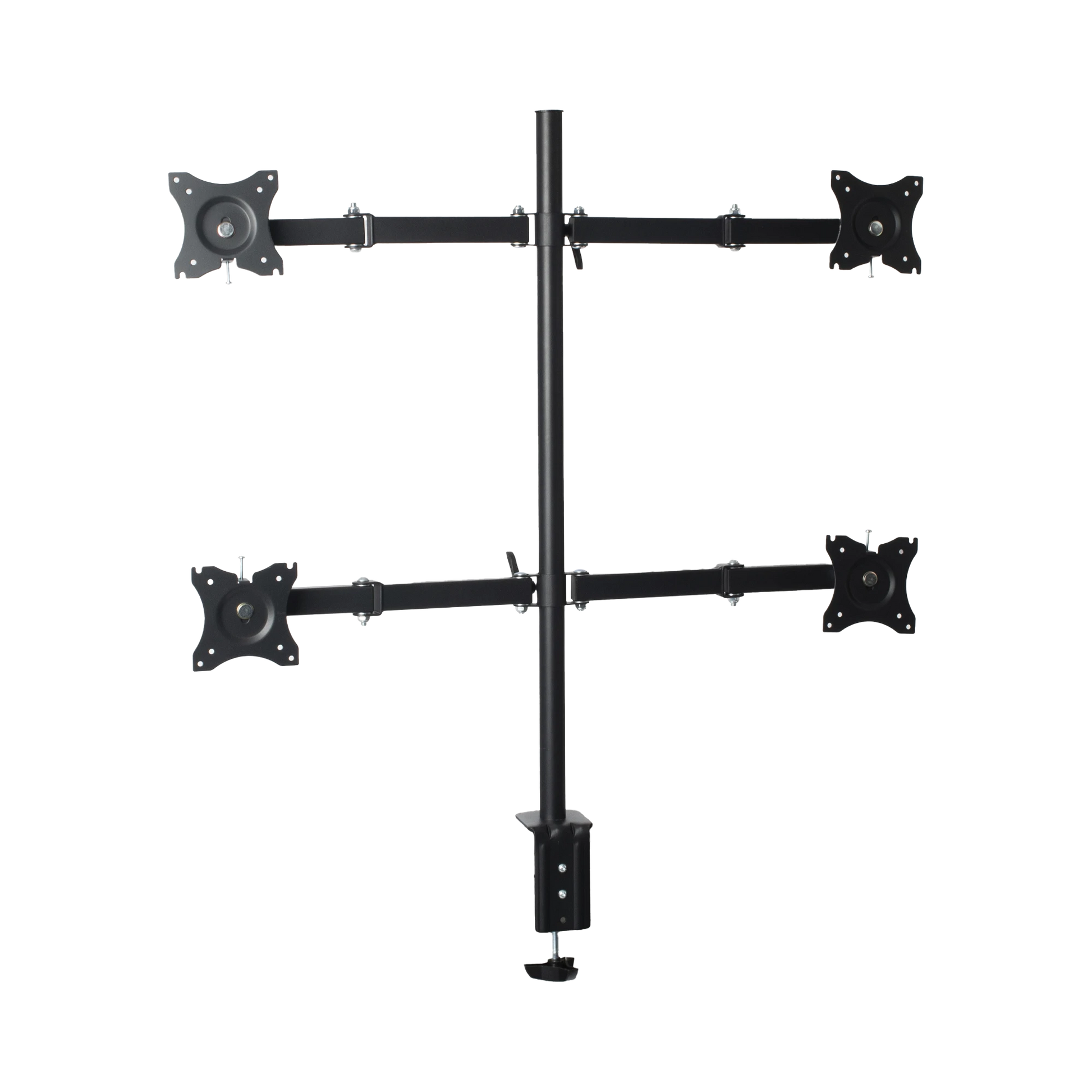 MONTAJE DE ESCRITORIO ARTICULADO PARA 4 MONITORES DE 13 A 27" / SOPORTA HASTA 15 KG / VESA 75 X 75 / 100 X 100 / ACERO-Monitores Pantallas y Mobiliario-EPCOM-Bsai Seguridad & Controles