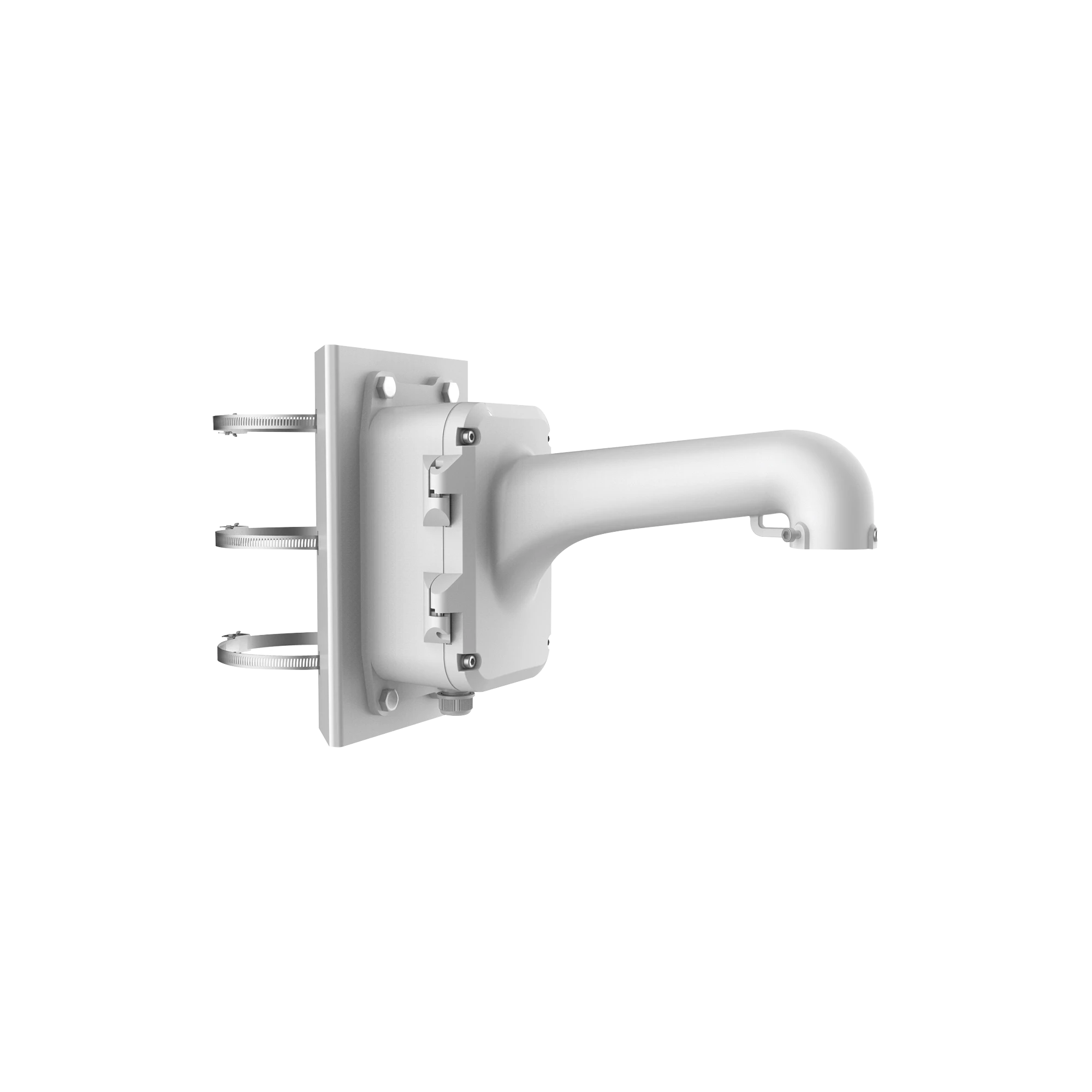 MONTAJE DE PARED CON CAJA DE CONEXIÓN Y MONTAJE EN POSTE PARA DOMOS PTZ-Accesorios Videovigilancia-HIKVISION-Bsai Seguridad & Controles