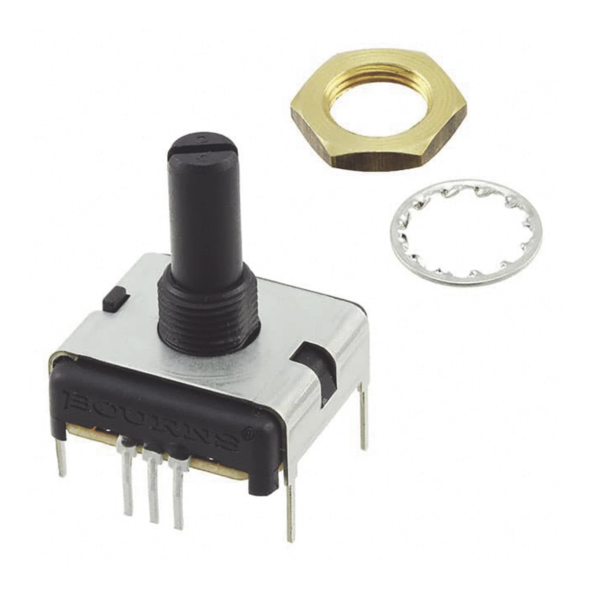 POTENCIÓMETRO CUADRADO 22 MM, 5K OHM, 3/4 WATT, 1 VUELTA / MONTAJE EN PANEL DEL MONITOR DE SERVICIO COM-3 (PCW1J-B24-KAB502L).-Refacciones-SYSCOM-Bsai Seguridad & Controles