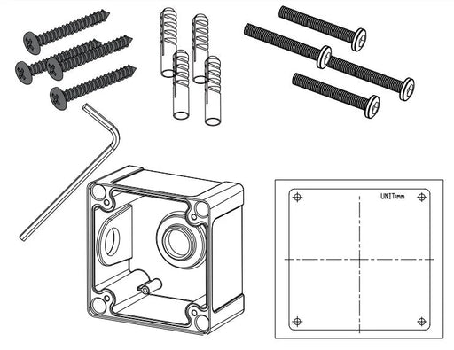 VIVOTEK AM-719_V01 - CAJA DE CONEXIONES PARA EXTERIOR / MONTAJE EN PARED O CUALQUIER SUPERFICIE PLANA-Soporte y Montaje-VIVOTEK-VIV124006-Bsai Seguridad & Controles