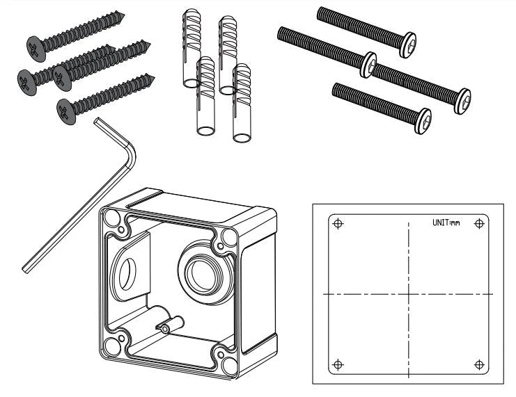 VIVOTEK AM-719_V01 - CAJA DE CONEXIONES PARA EXTERIOR / MONTAJE EN PARED O CUALQUIER SUPERFICIE PLANA-Soporte y Montaje-VIVOTEK-VIV124006-Bsai Seguridad & Controles