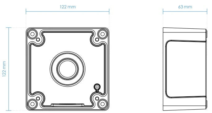 VIVOTEK AM-719_V01 - CAJA DE CONEXIONES PARA EXTERIOR / MONTAJE EN PARED O CUALQUIER SUPERFICIE PLANA-Soporte y Montaje-VIVOTEK-Bsai Seguridad & Controles