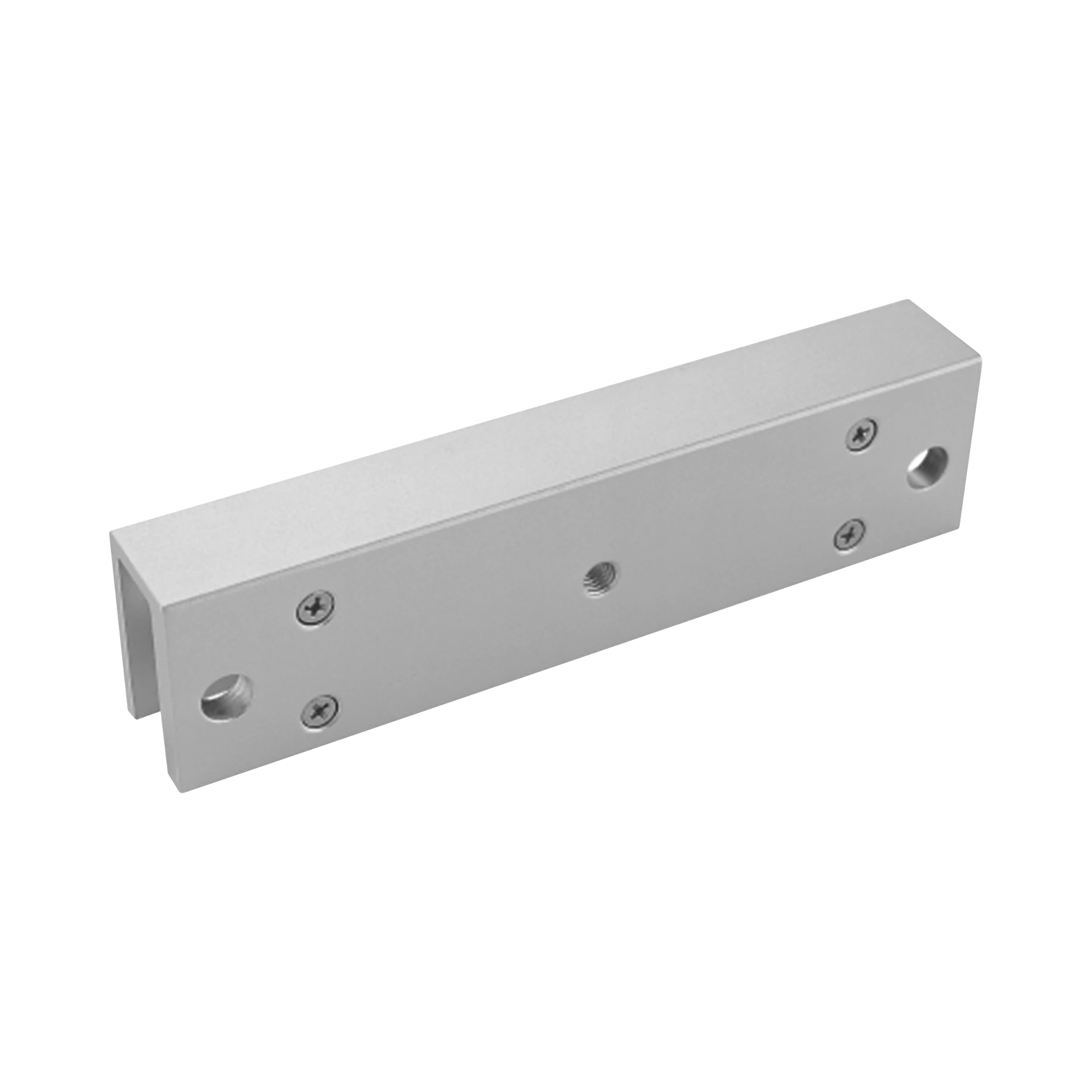 MONTAJE EN "U" PARA INSTALACIÓN DE CHAPA MAGNÉTICA DS-K4H258S EN PUERTA DE CRISTAL (VIDRIO)-Control de Acceso-HIKVISION-Bsai Seguridad & Controles