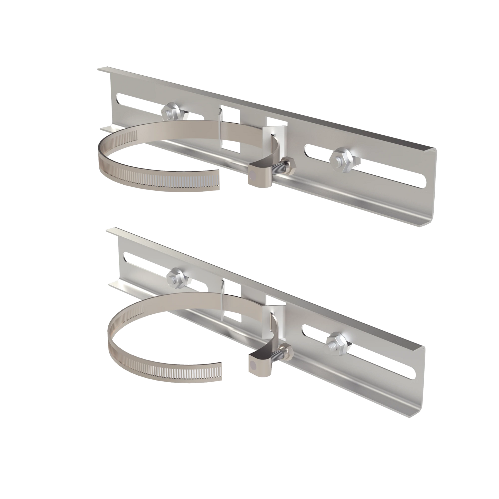 MONTAJE GALVANIZADO PARA POSTE UNIVERSAL PARA GABINETES DE ANCHO HASTA 30 CM.-Racks y Gabinetes-PRECISION-Bsai Seguridad & Controles