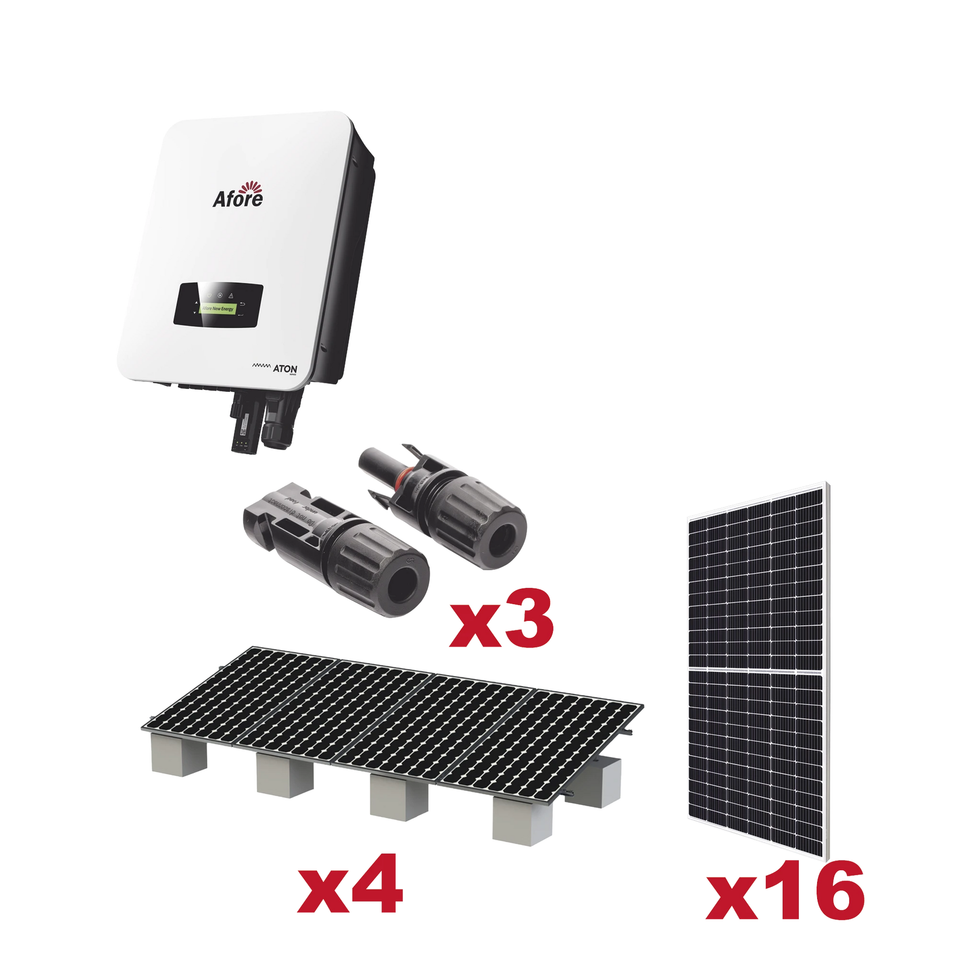 KIT SOLAR INTERCONEXION / 8KW 220VCA / INVERSOR AFORE / MONTAJE INCLUIDO-Energía Solar-AFORE-Bsai Seguridad & Controles