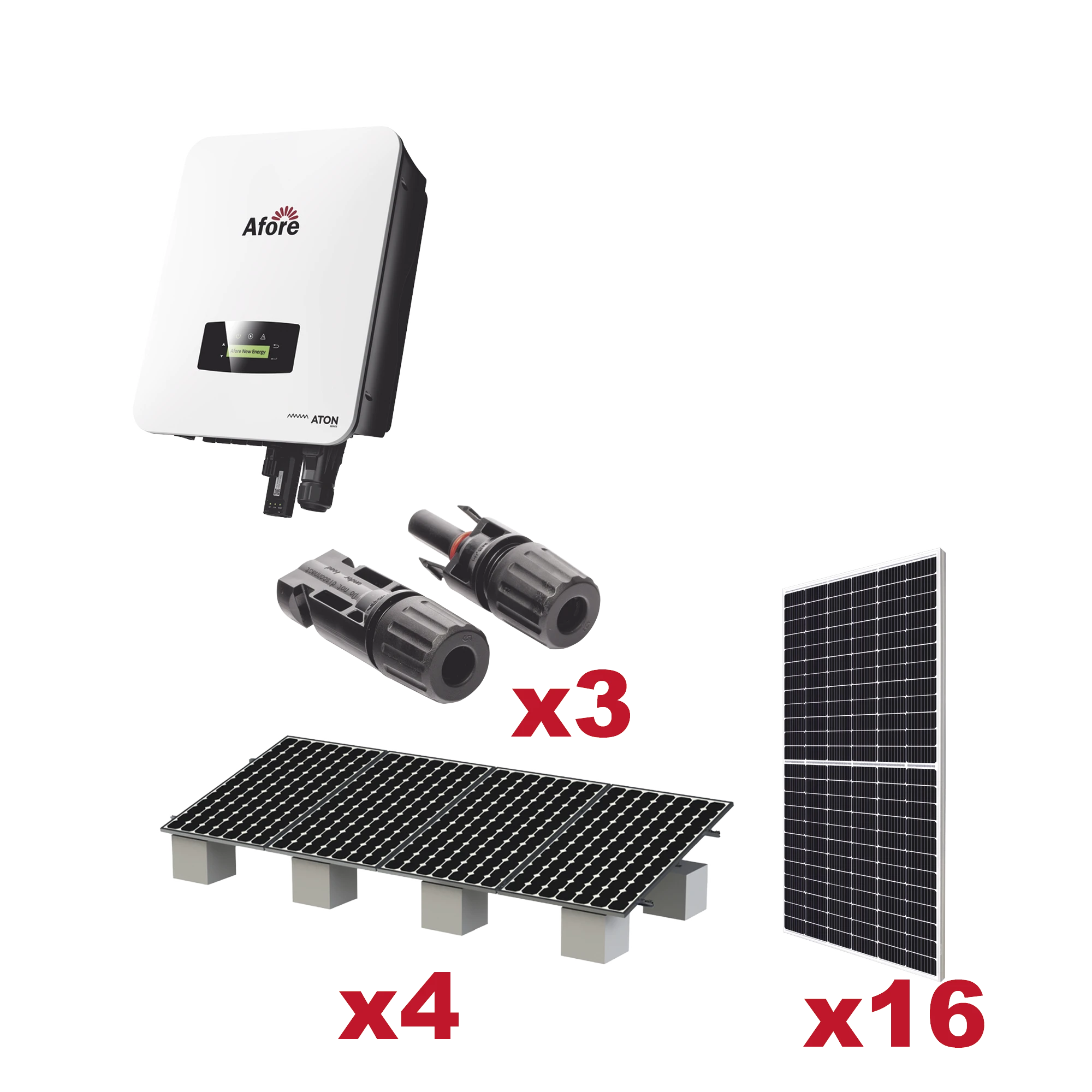 KIT SOLAR INTERCONEXION / 8KW 220VCA / INVERSOR AFORE / MONTAJE INCLUIDO-Energía Solar-AFORE-Bsai Seguridad & Controles