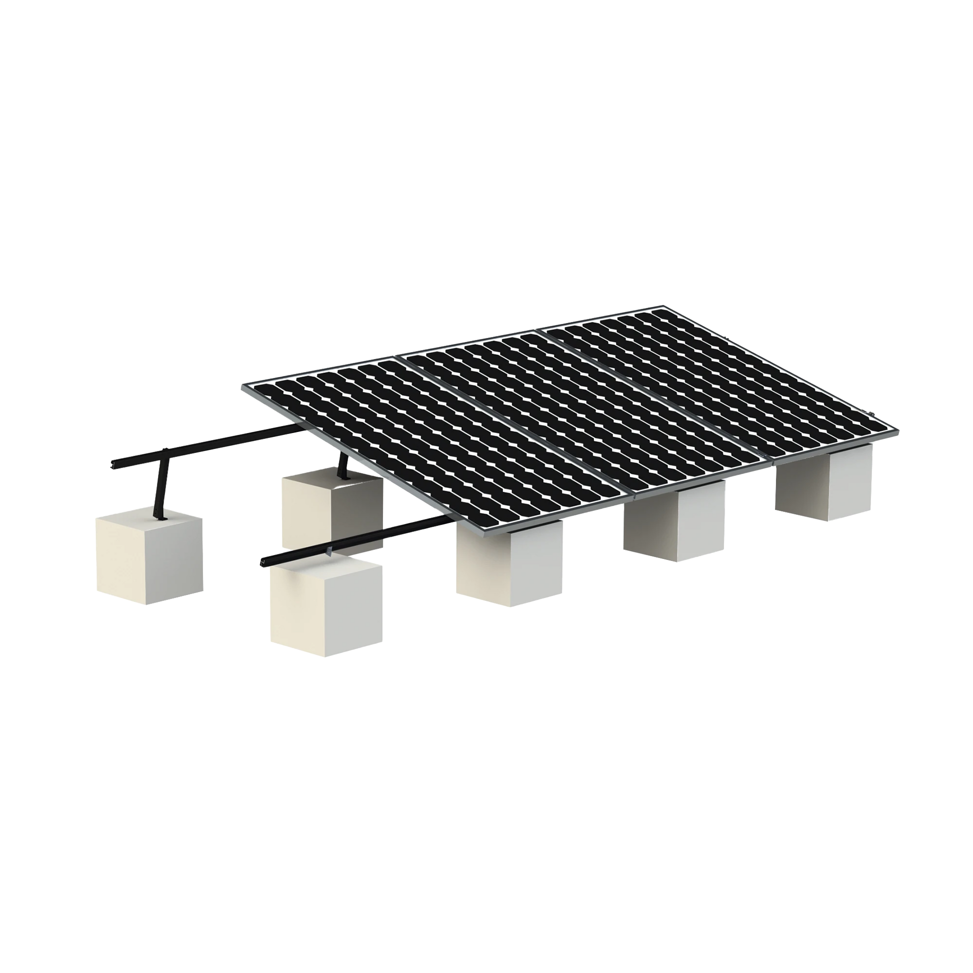 MONTAJE PARA PANEL SOLAR, RIEL "8" DE 5400MM PARA MÓDULOS CON ESPESOR DE 30-35MM, VELOCIDAD DE VIENTO MÁX. 136KM/H (20° A 45°) CON ANODIZADO NEGRO-Energía Solar-EPCOM POWERLINE-VEKTOR8BLK-Bsai Seguridad & Controles