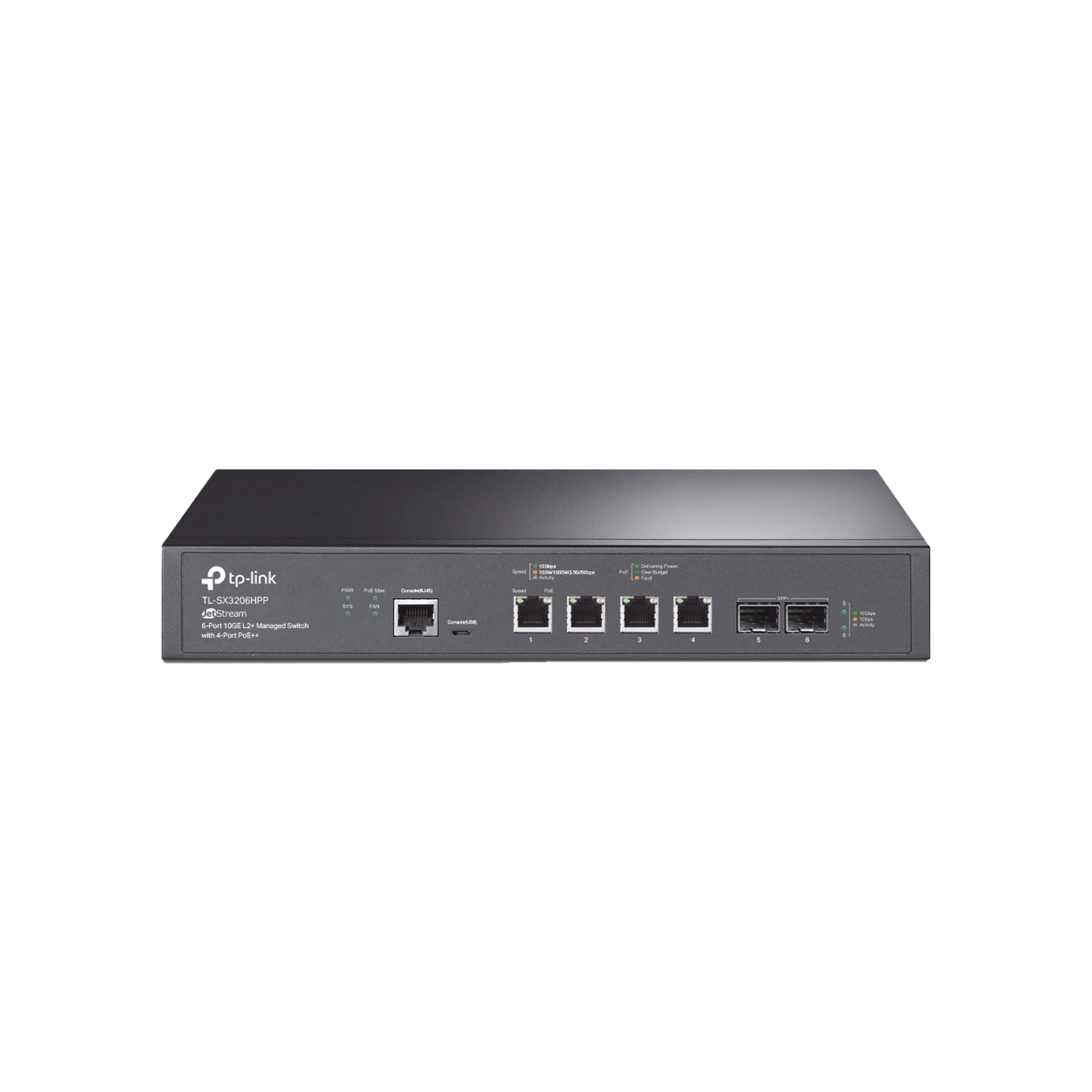 SWITCH L2+ POE++ OMADA 6 PUERTOS 10G / 4 PUERTOS 802.3 AF/AT/BT MULTI-GIGABIT 1G, 2.5G, 5G, 10G / 2 PUERTOS SFP+ 10G / MULTICAST IGMP / ADMINSTRACIÓN CENTRALIZADA OMADA O STAND-ALONE / PRESUPUESTO POE 200W / MONTAJE RACK-ESCRITORIO-Networking-TP-LINK-Bsai Seguridad & Controles