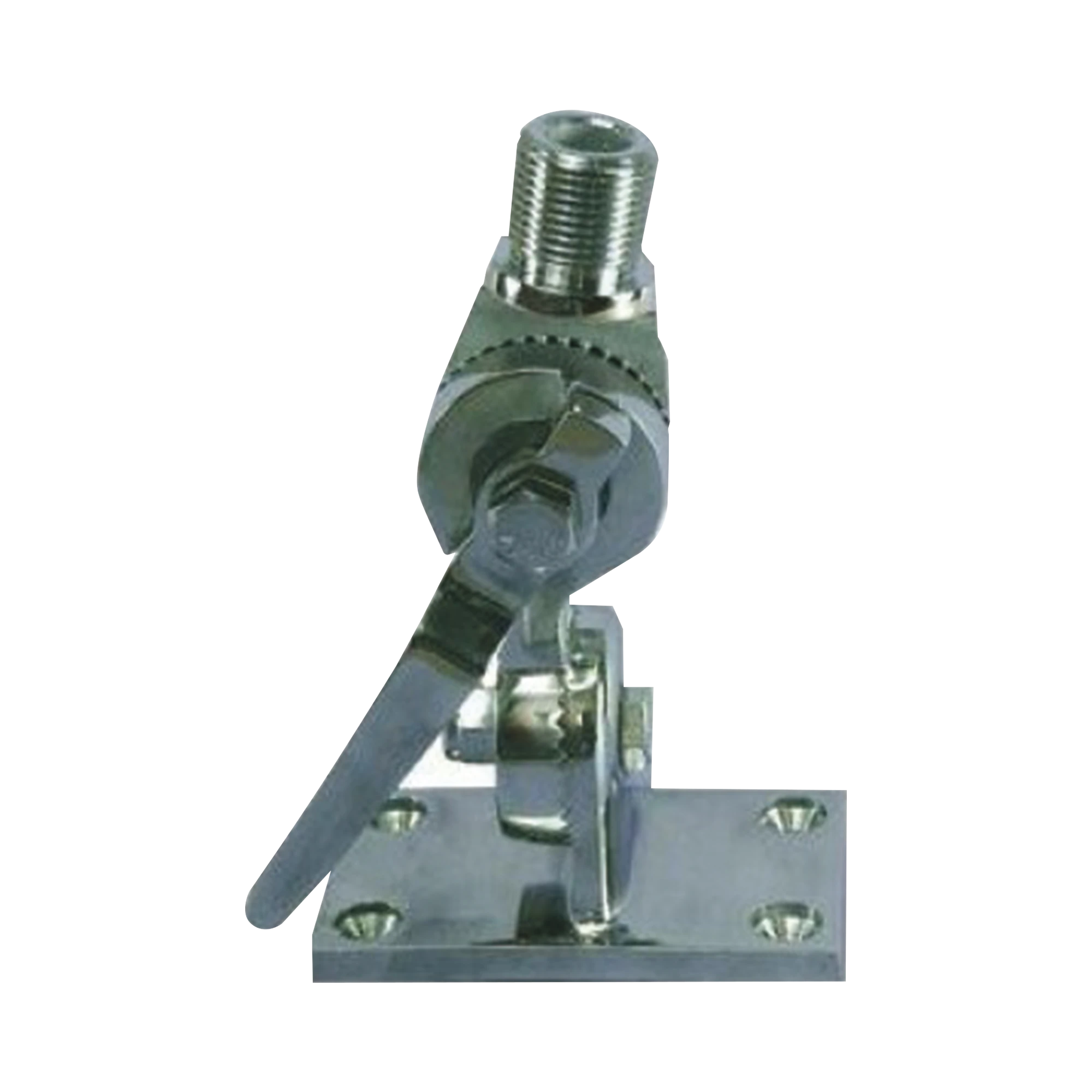 MONTAJE ROTATIVO DE ACERO INOXIDABLE PARA USO PESADO DE 4 POSICIONES, ROSCA ESTÁNDAR DE 1 - 14, INCLUYE TORNILLOS DE SUJECIÓN Y BASE DE PLÁSTICO.-Soluciones Marinas-GEMECO-Bsai Seguridad & Controles