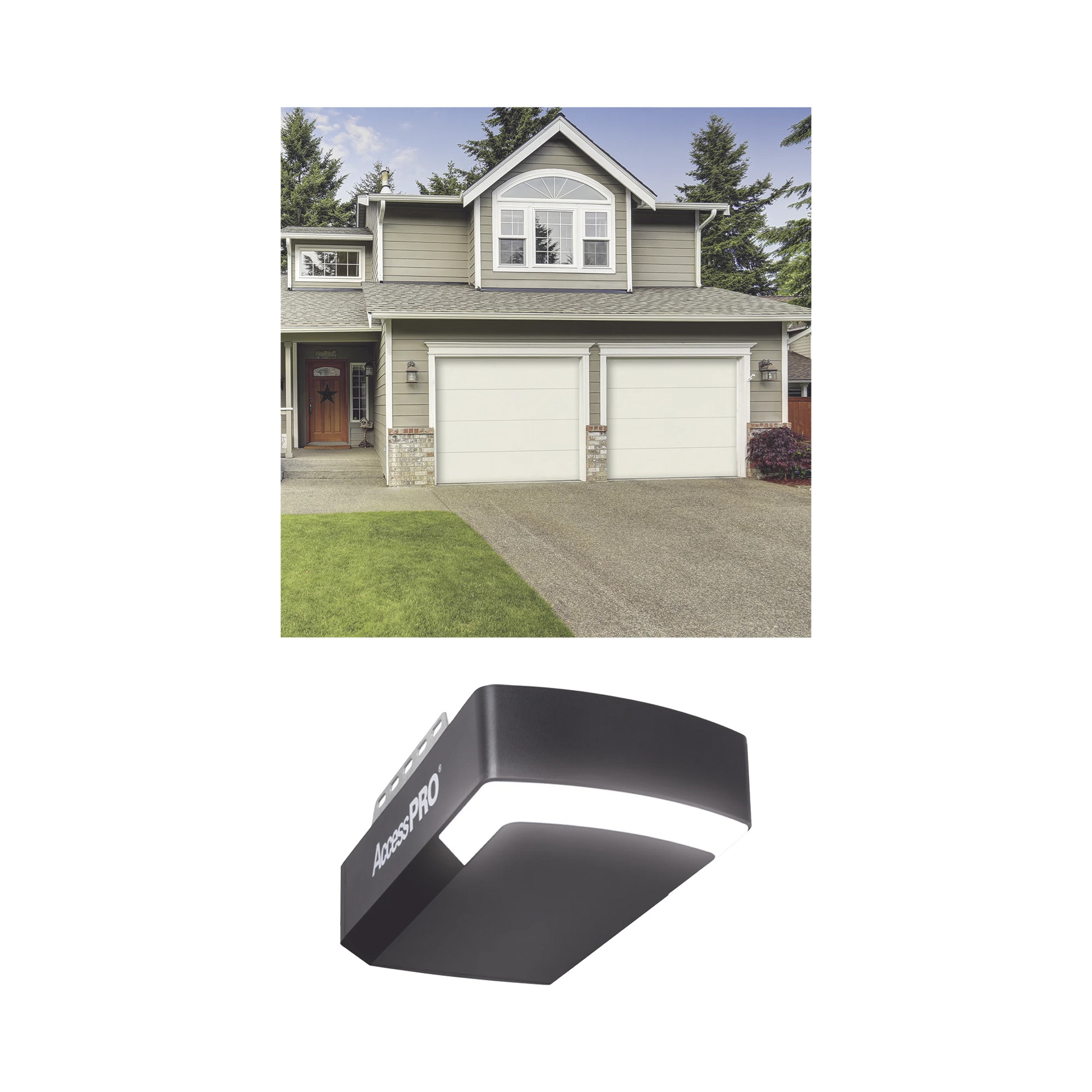 KIT COMPLETO PUERTA GARAGE87 / LISA / COLOR BLANCO / INSULADA / INCLUYE MOTOR FS1000SPEED / 1/2HP / FUERTE/SILENCIOSO/LUZ LED/MOTOR DC .-Acceso Vehicular-ACCESSPRO-Bsai Seguridad & Controles