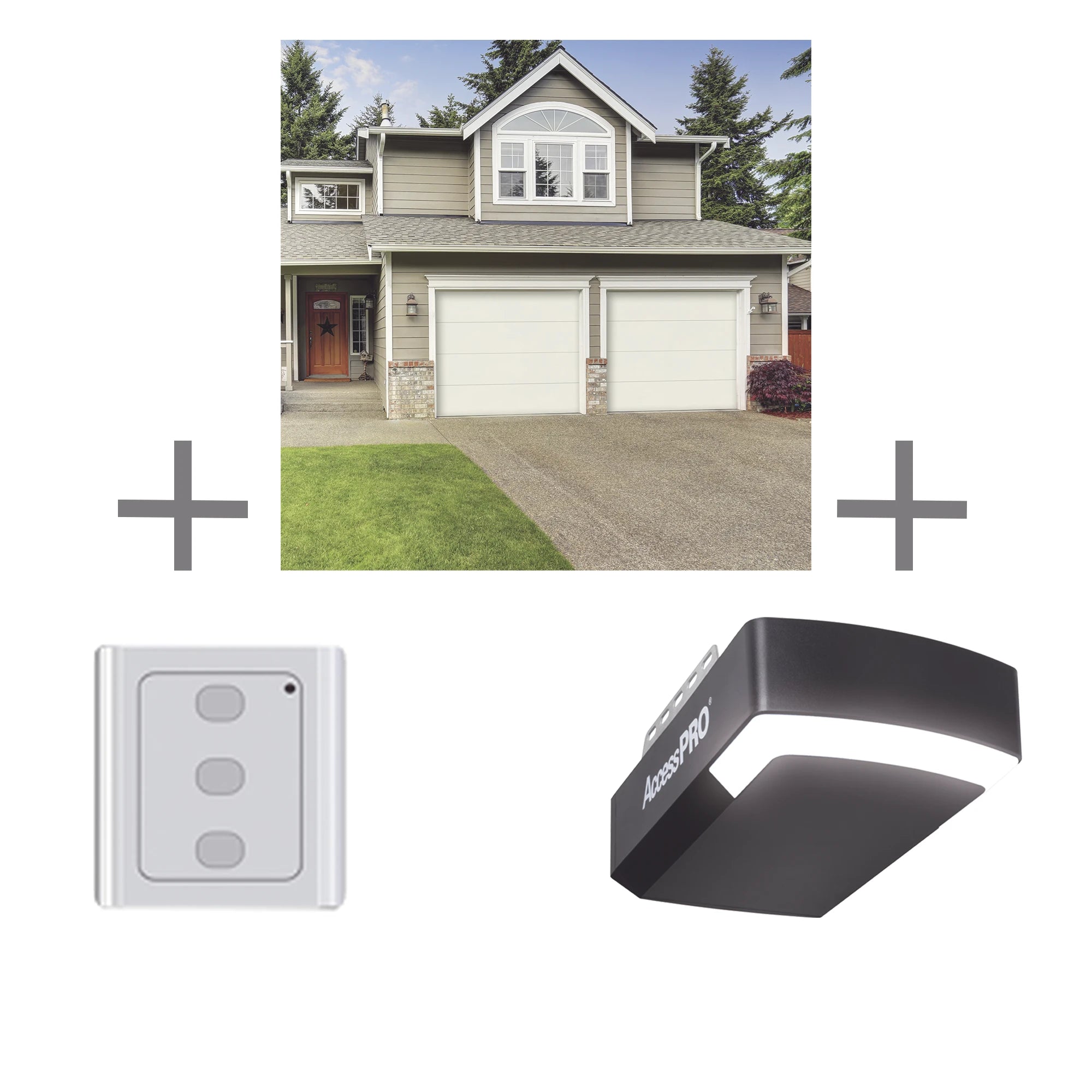 KIT COMPLETO PUERTA GARAGE127 / LISA / COLOR BLANCO / INSULADA / INCLUYE MOTOR FS1000SPEED / 1/2HP / FUERTE/SILENCIOSO/LUZ LED/MOTOR DC + CONTROL INALÁMBRICO DE PARED.-Acceso Vehicular-ACCESSPRO-Bsai Seguridad & Controles