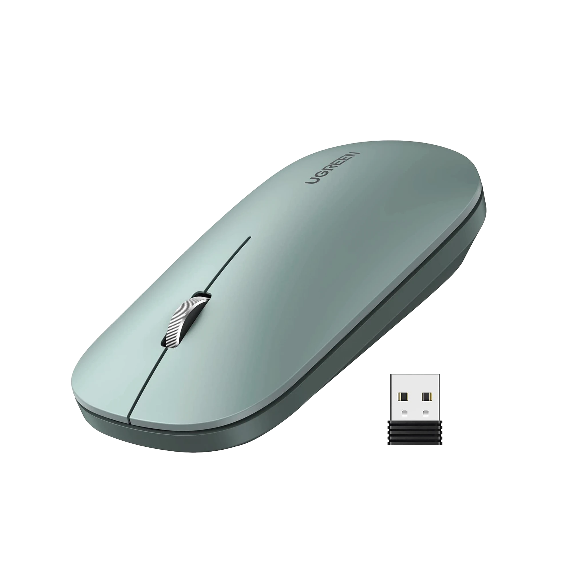 MOUSE INALÁMBRICO 2.4 GHZ | ULTRA DELGADO Y SILENCIOSO | DPI 1000/1600/2000/4000 (AJUSTABLE) | ALCANCE 10M | SCROLL DE ALUMINIO | ADAPTABLE A DIFERENTES SUPERFICIES | DISEÑO SUAVE AL TACTO | CONTIENE RECEPTOR USB | COLOR VERDE-Accesorios Generales-UGREEN-Bsai Seguridad & Controles