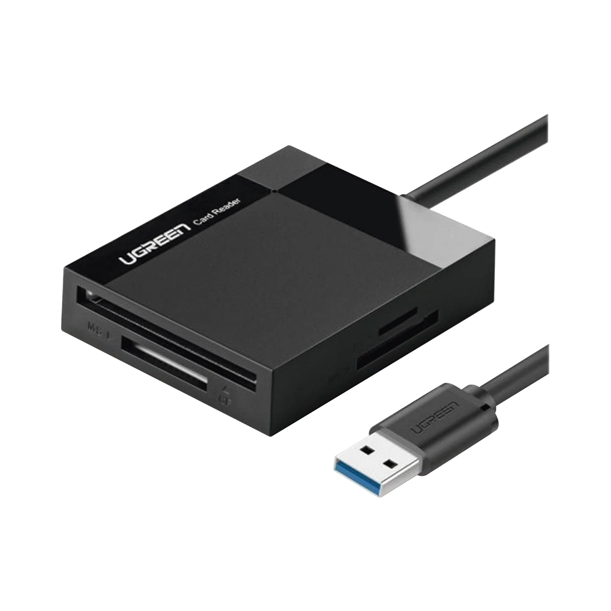 LECTOR DE TARJETAS USB-3.0 LECTOR SD COMPACT FLASH CARD READER MÚLTIPLE 4 EN 1 VELOCIDAD HASTA 5 GBPS PARA TARJETAS DE MEMORIA SD/MICRO SD/TF/SDXC/SDHC/MMC/CFI/ULTRA II CF/EXTREME CF/MS-Servidores / Almacenamiento / Cómputo-UGREEN-Bsai Seguridad & Controles