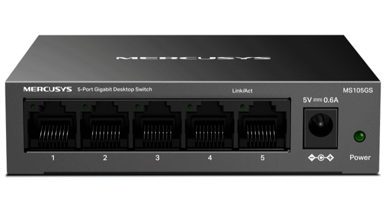 MERCUSYS - MS105GS / SWITCH GIGABIT DE SOBREMESA DE 5 PUERTOS #M&TDIC-Switches-MERCUSYS-Bsai Seguridad & Controles