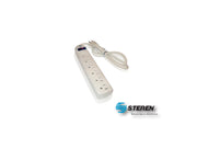 MULTICONTACTO DE 6 SALIDAS HORIZONTALES POLARIZADOS BARRA MULTI 6 IDEAL PARA CONECTAR EQUIPOS DE CÓMPUTO Y APARATOS ELECTRÓNICOS.-Protección contra Descargas-STEREN-Bsai Seguridad & Controles